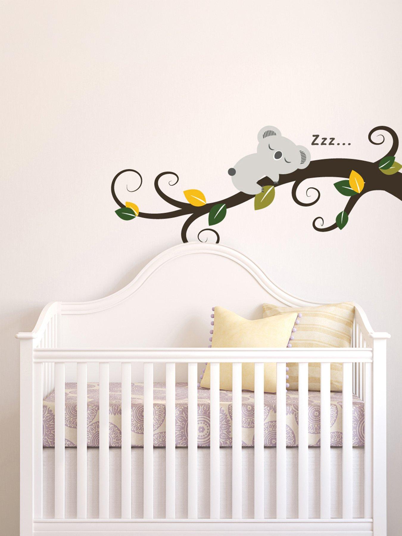 Walplus Sleeping Koala And Tree Branch Wall Sticker For Kids Nursery Bedroom Decor