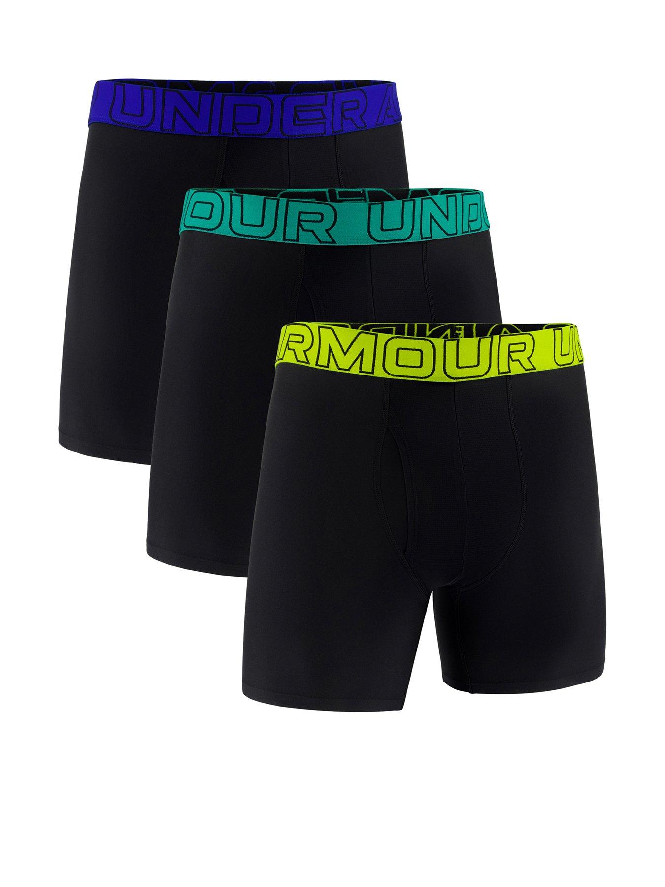 Under Armour Mens Performance Tech - Solid 6 Inch 3Pk - Black