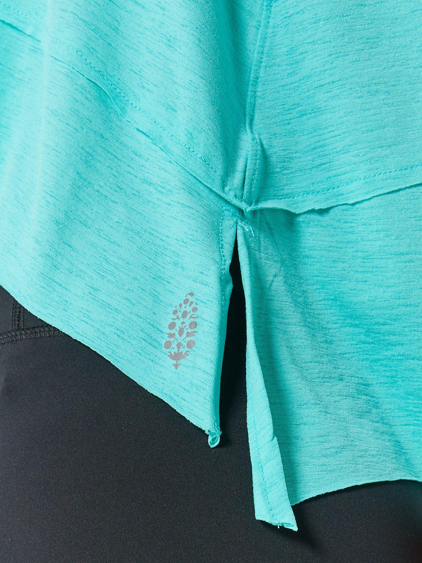 Image 5 of 6 of FP Movement Womens Training Flowy Layered Hem Tank Top - Blue