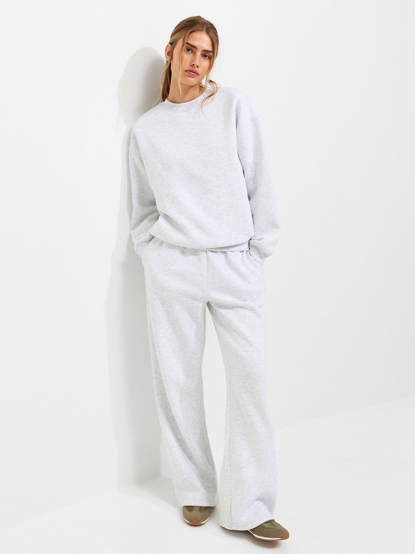 Image 3 of 6 of New Look Cotton Rich Relaxed Co-ord Sweatshirt - Grey Marl
