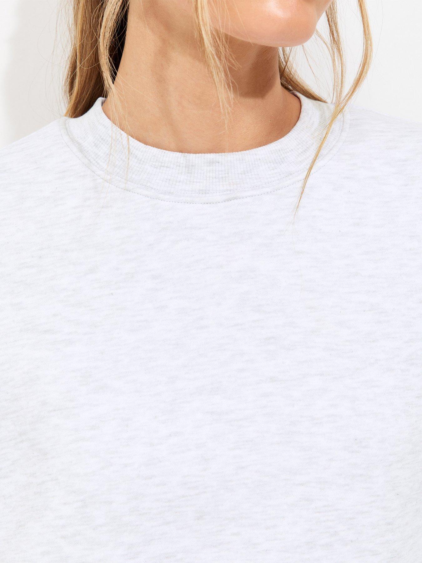 Image 5 of 6 of New Look Cotton Rich Relaxed Co-ord Sweatshirt - Grey Marl