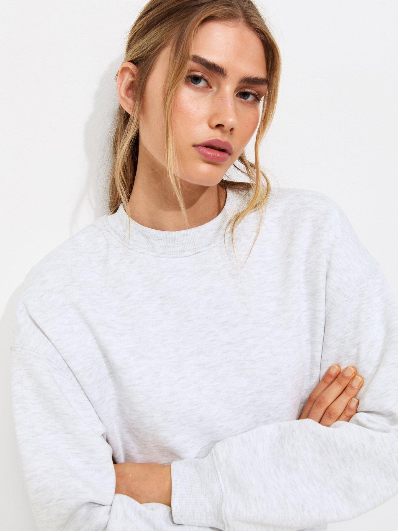 Image 6 of 6 of New Look Cotton Rich Relaxed Co-ord Sweatshirt - Grey Marl