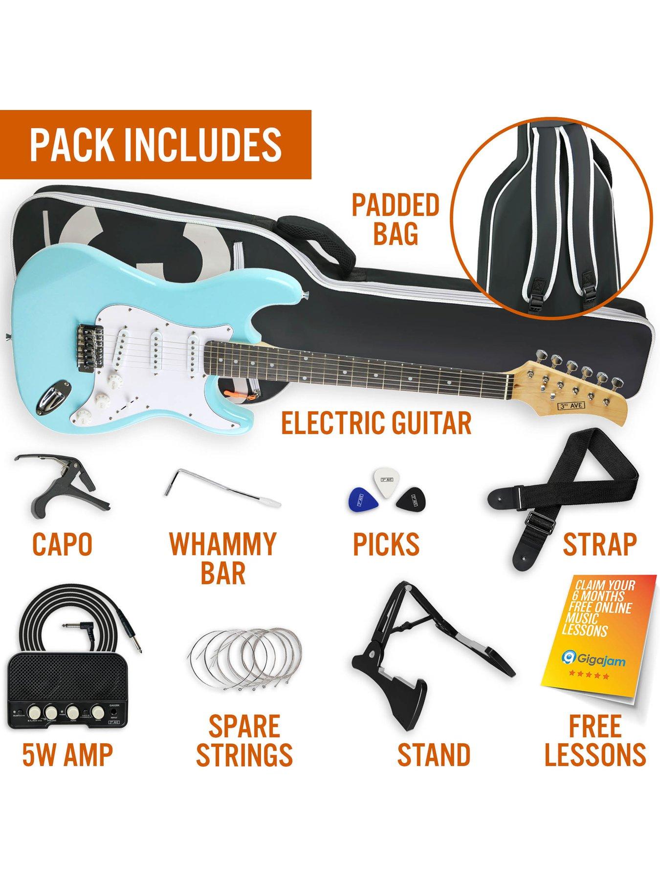 Image 3 of 6 of 3rd Avenue Electric Guitar Starter Pack - Pastel Blue