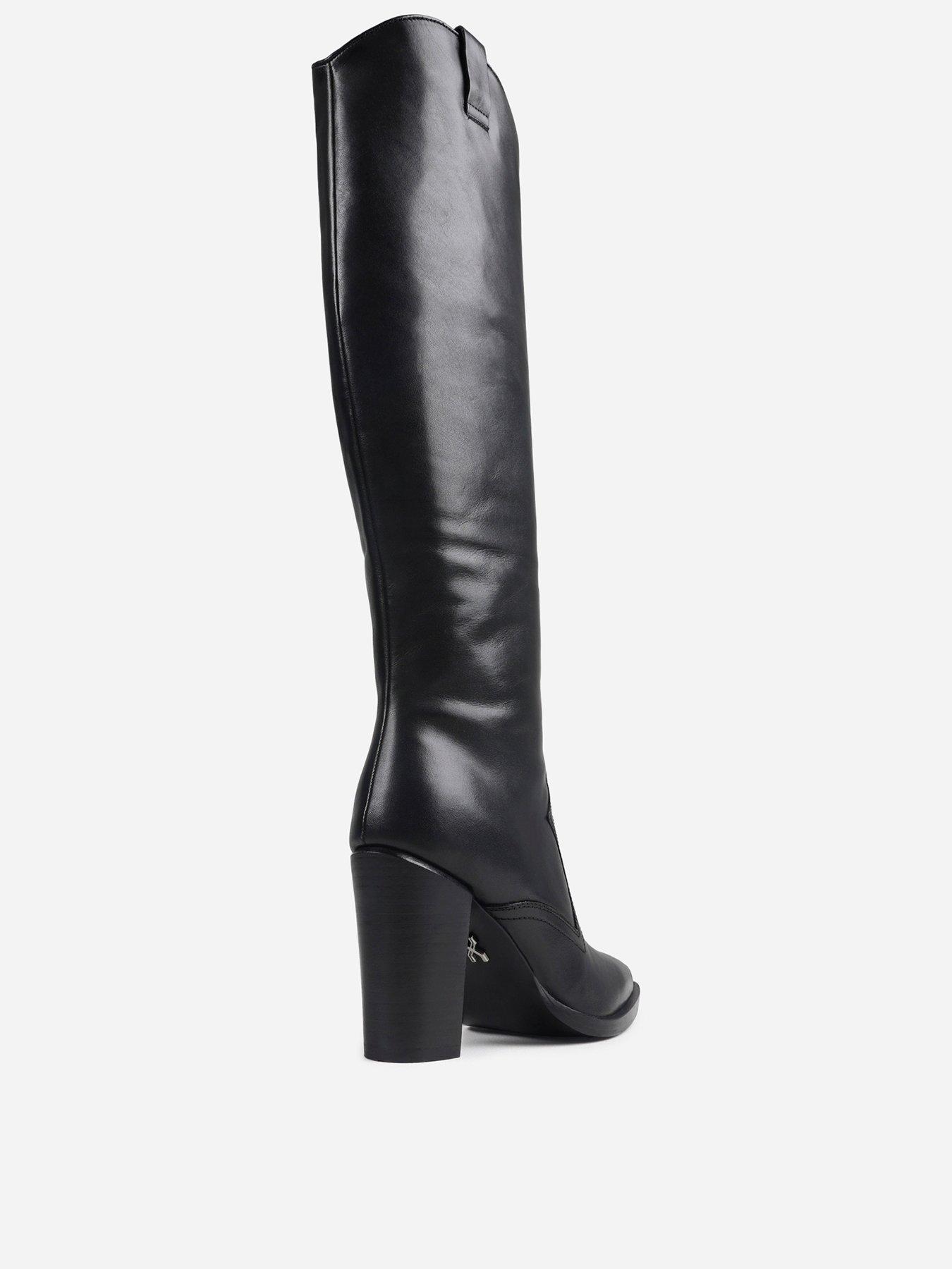 Image 3 of 7 of Bronx New-Americana Western Knee High Boots - Black