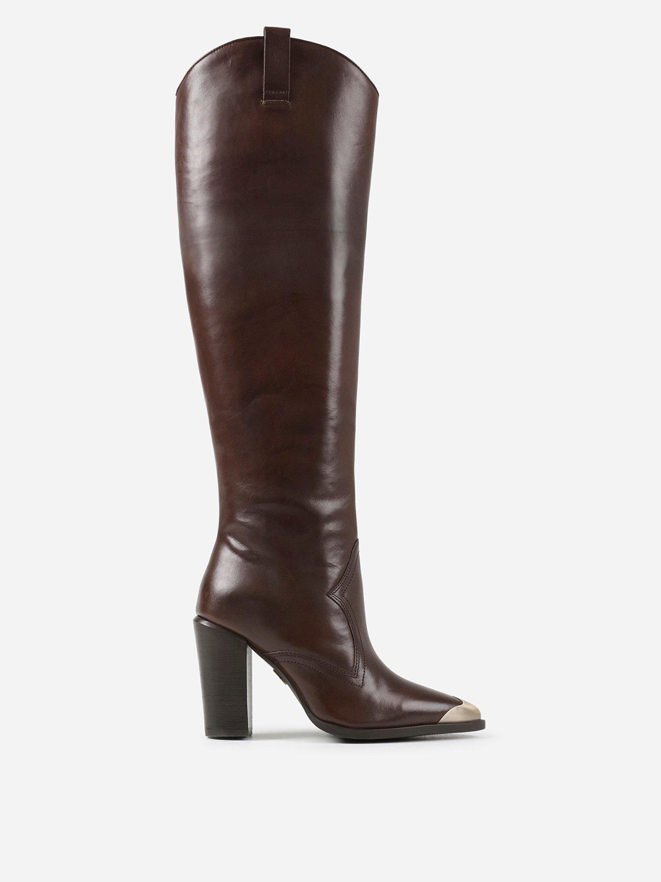 Bronx New-Americana Western Knee High Boots - Brown