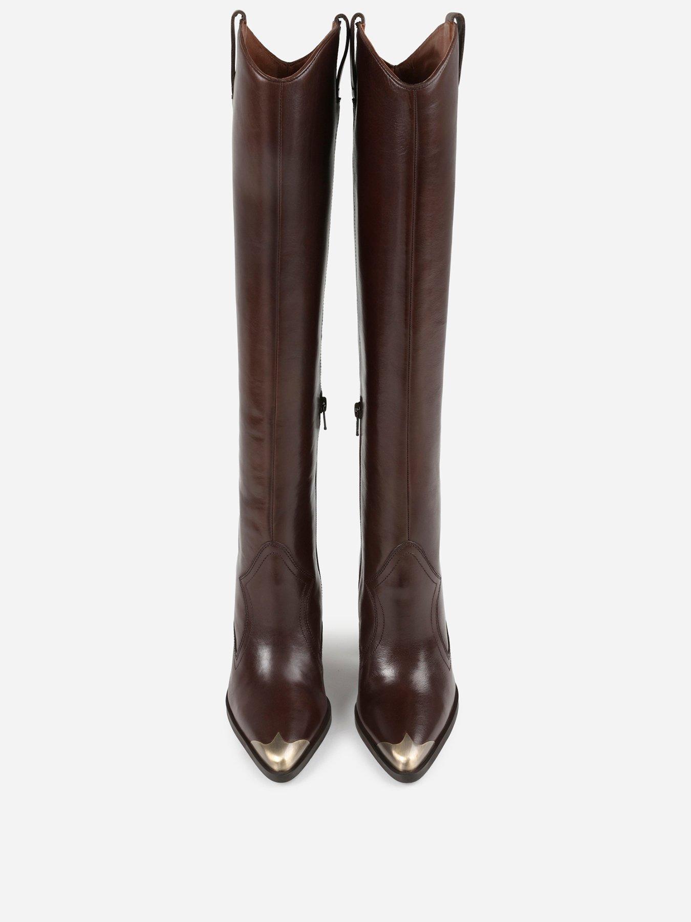 Image 2 of 7 of Bronx New-Americana Western Knee High Boots - Brown
