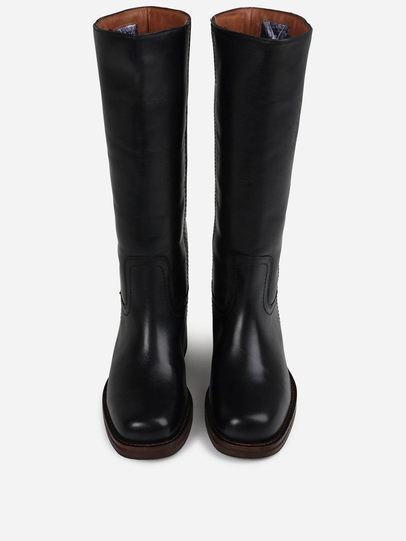 Image 2 of 6 of Bronx Ky-Ley Casual Block Heel Calf Boots - Black