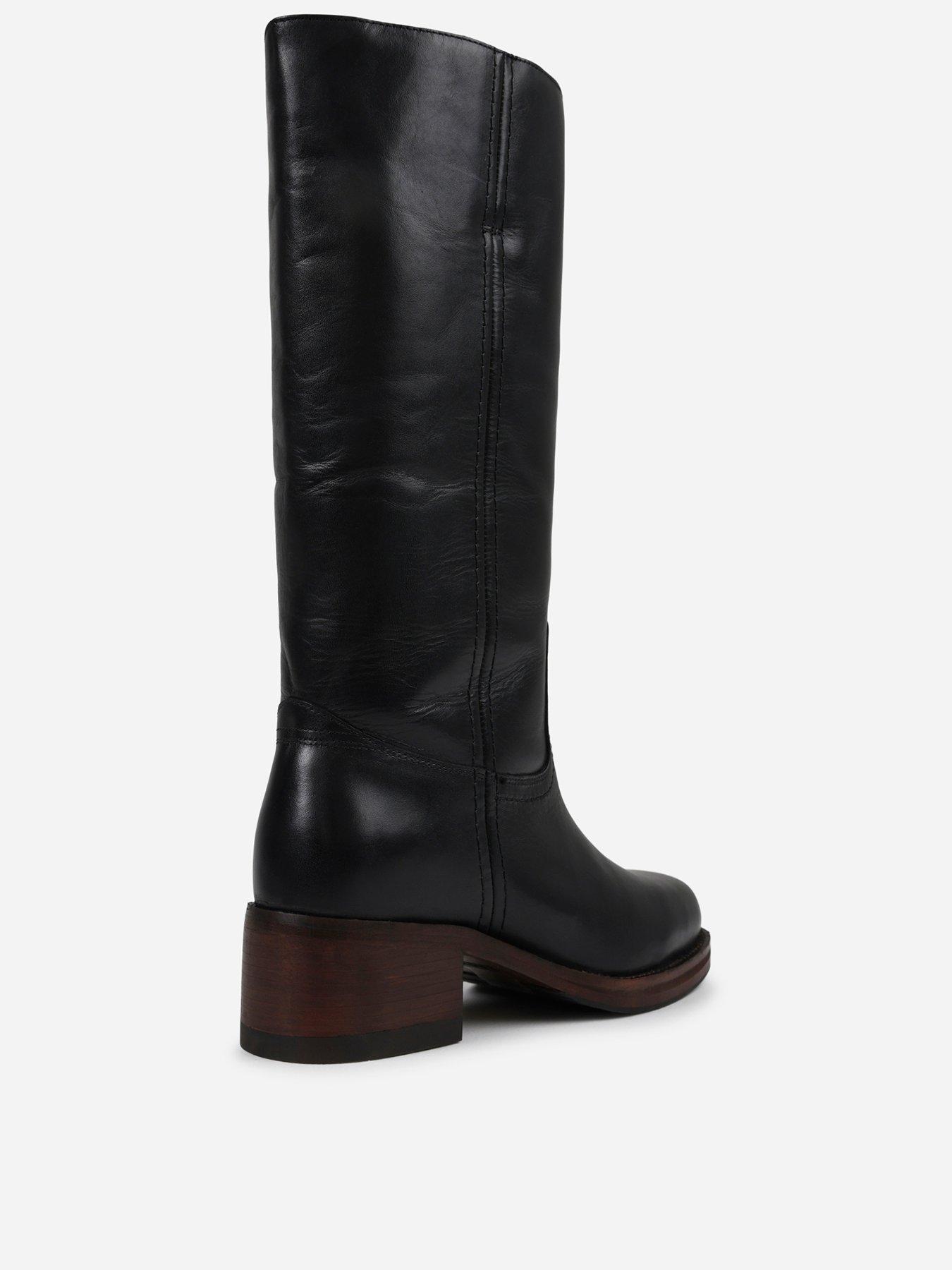 Image 3 of 6 of Bronx Ky-Ley Casual Block Heel Calf Boots - Black