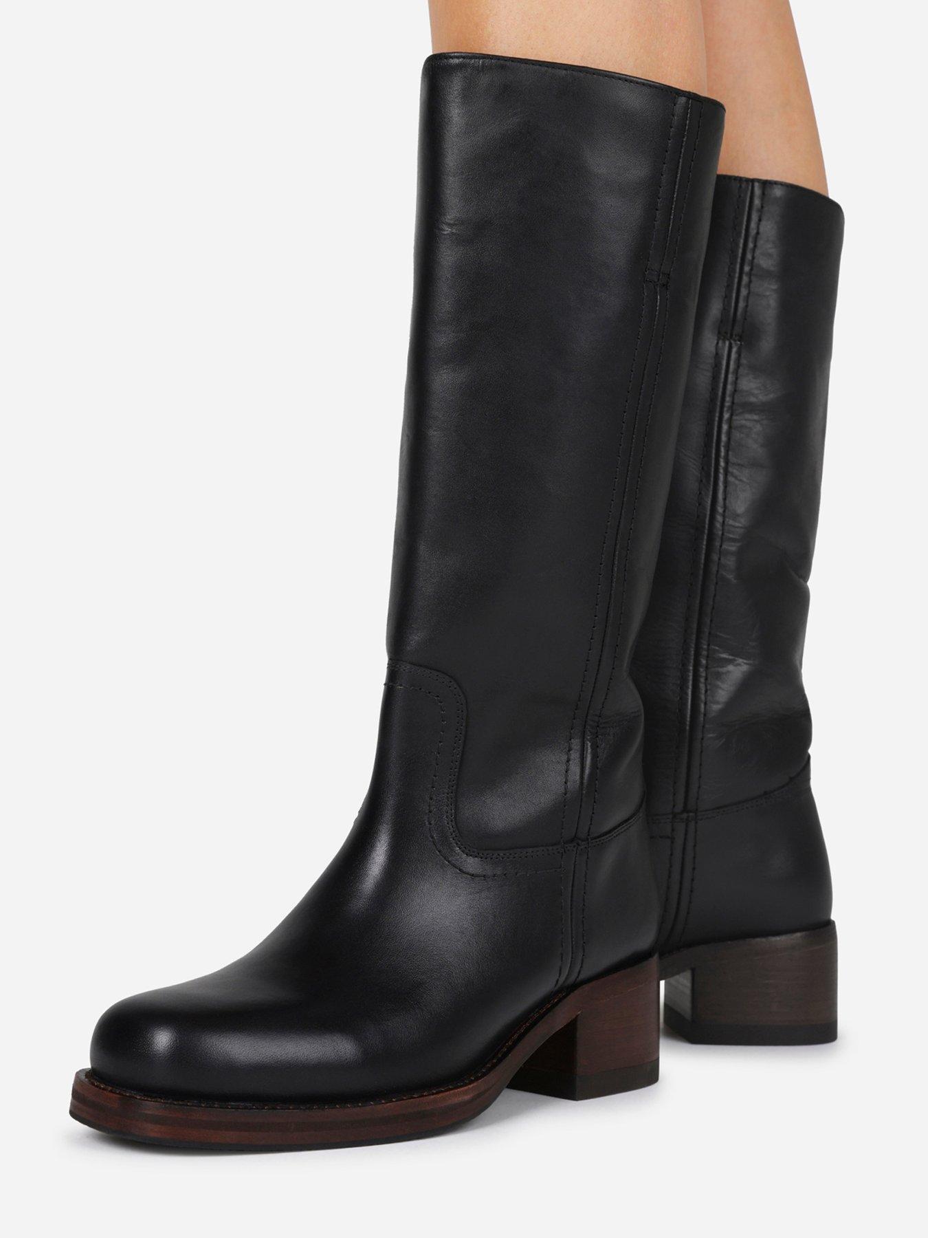 Image 5 of 6 of Bronx Ky-Ley Casual Block Heel Calf Boots - Black