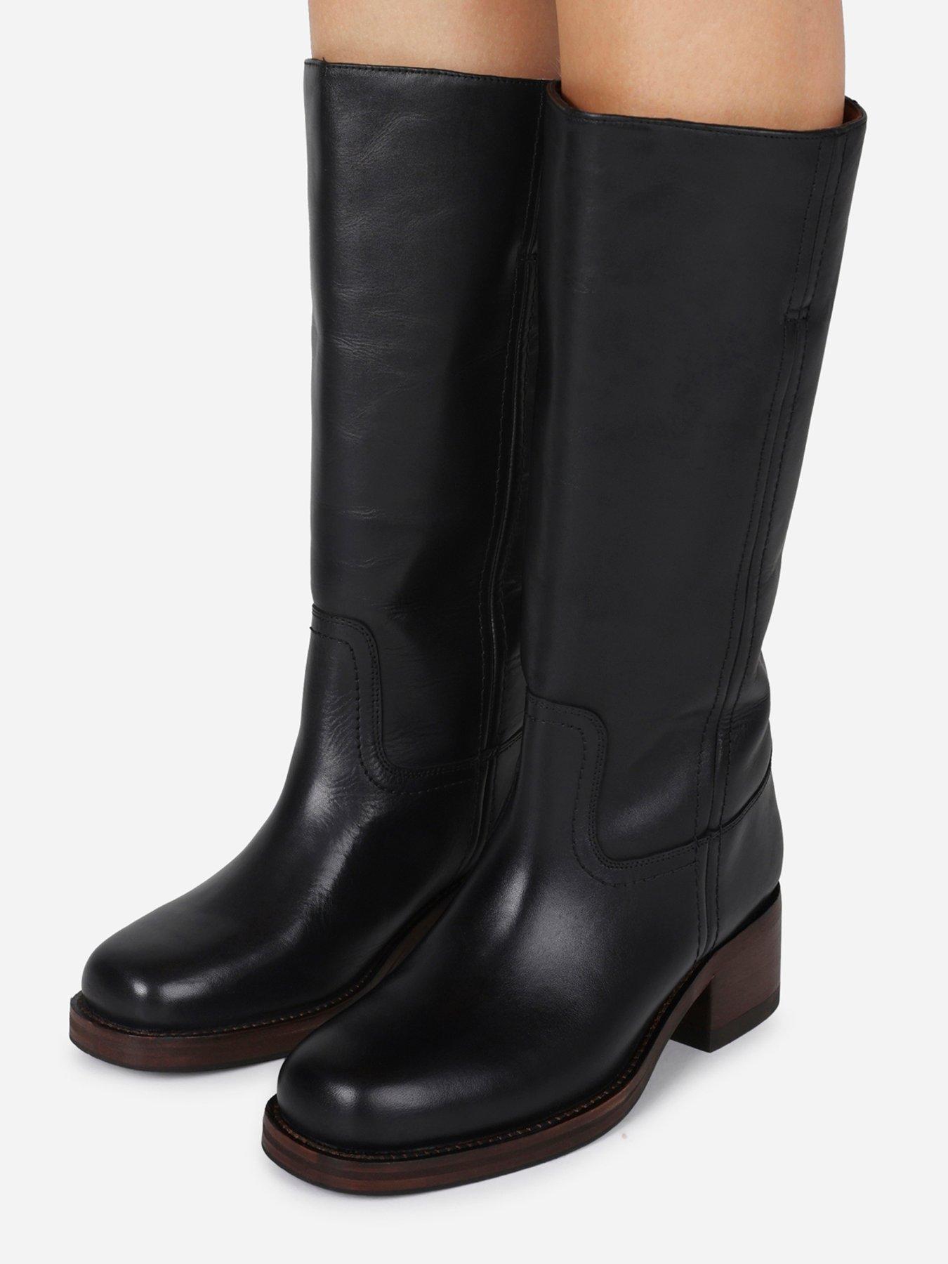 Image 6 of 6 of Bronx Ky-Ley Casual Block Heel Calf Boots - Black
