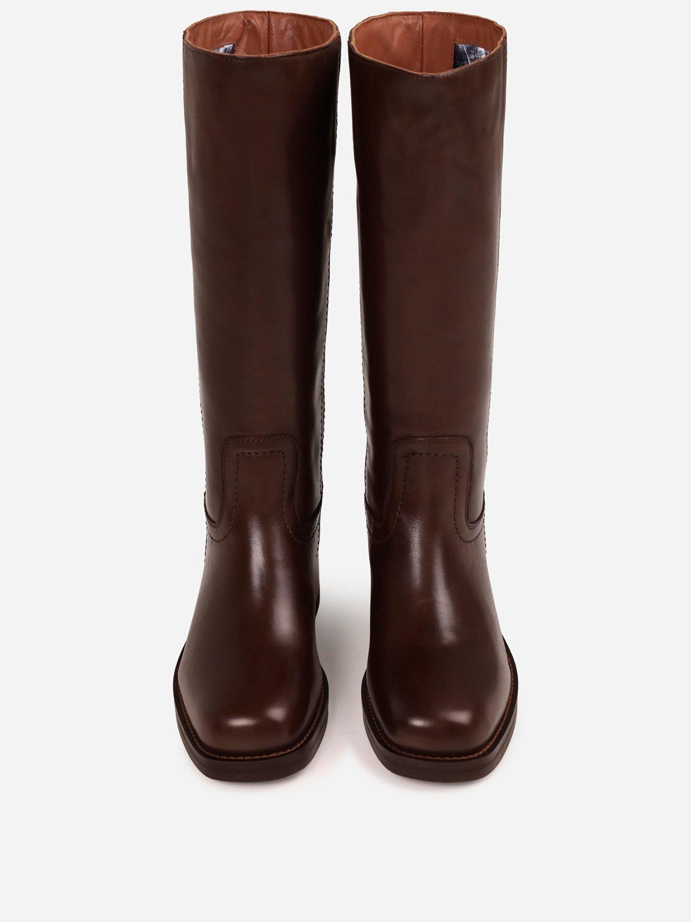 Image 2 of 7 of Bronx Ky-Ley Casual Block Heel Calf Boots - Brown