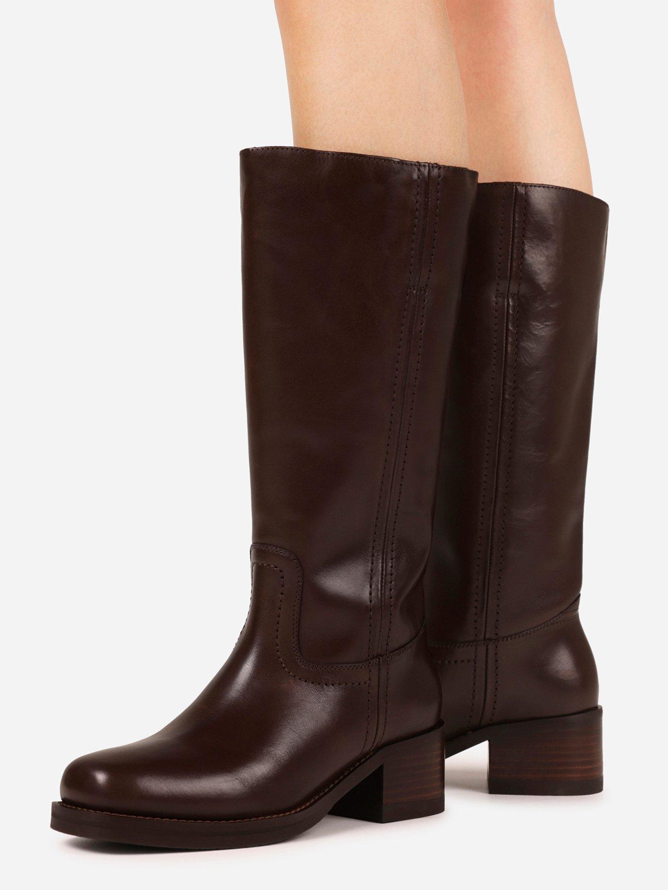 Image 6 of 7 of Bronx Ky-Ley Casual Block Heel Calf Boots - Brown