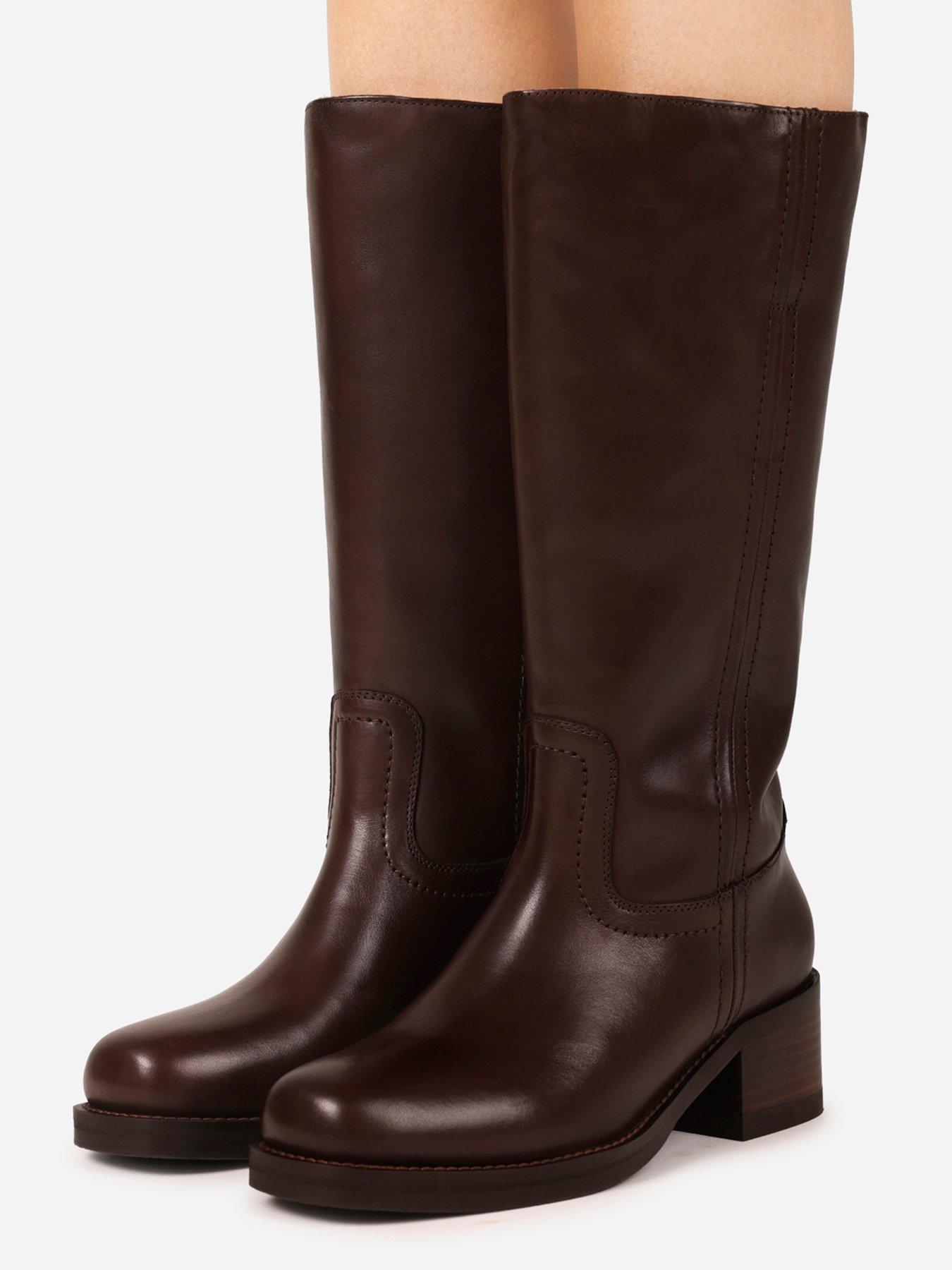 Image 7 of 7 of Bronx Ky-Ley Casual Block Heel Calf Boots - Brown