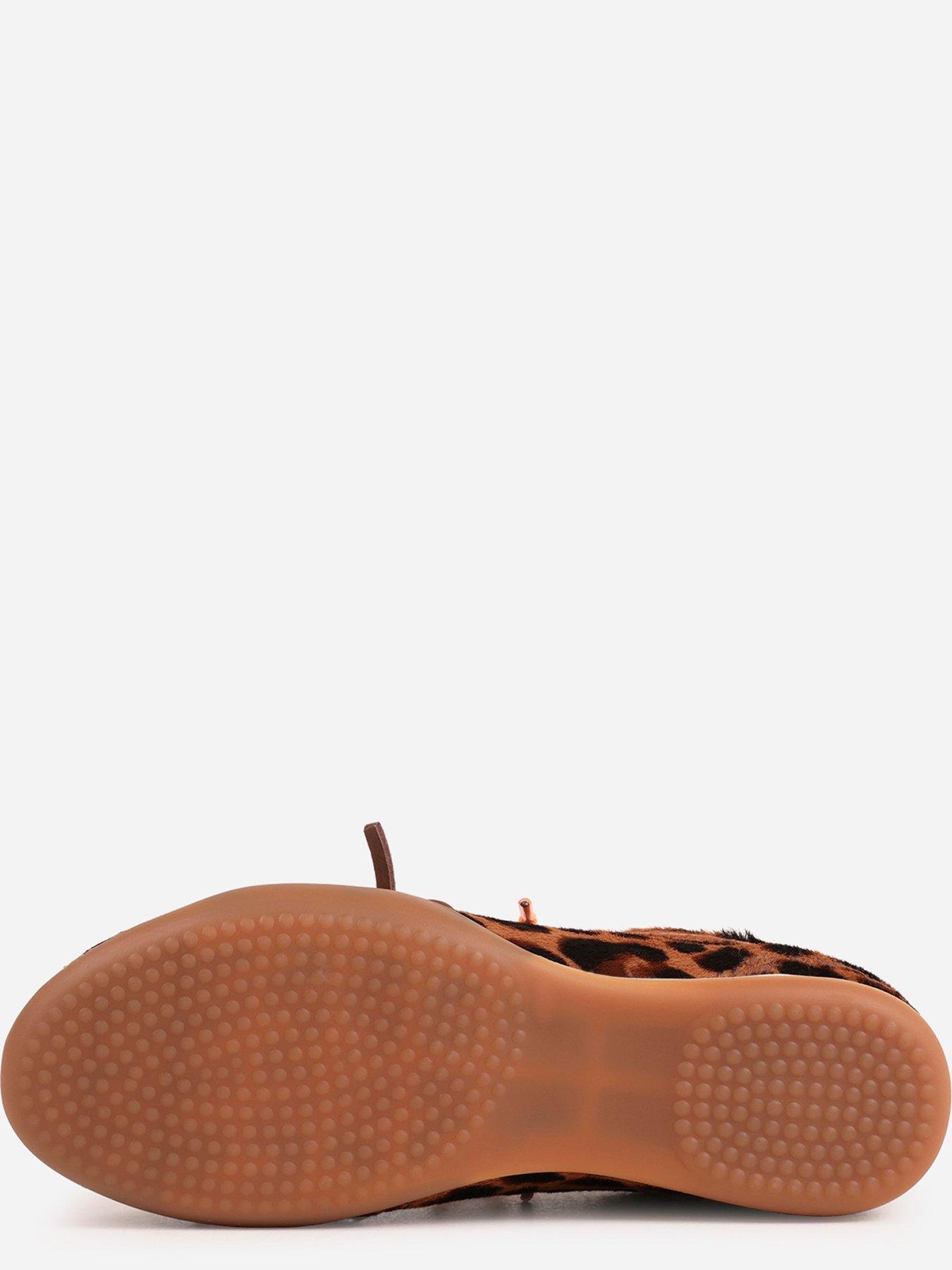 Image 5 of 7 of Bronx Park-err Leopard Print Pony Hair Low Profile Trainer