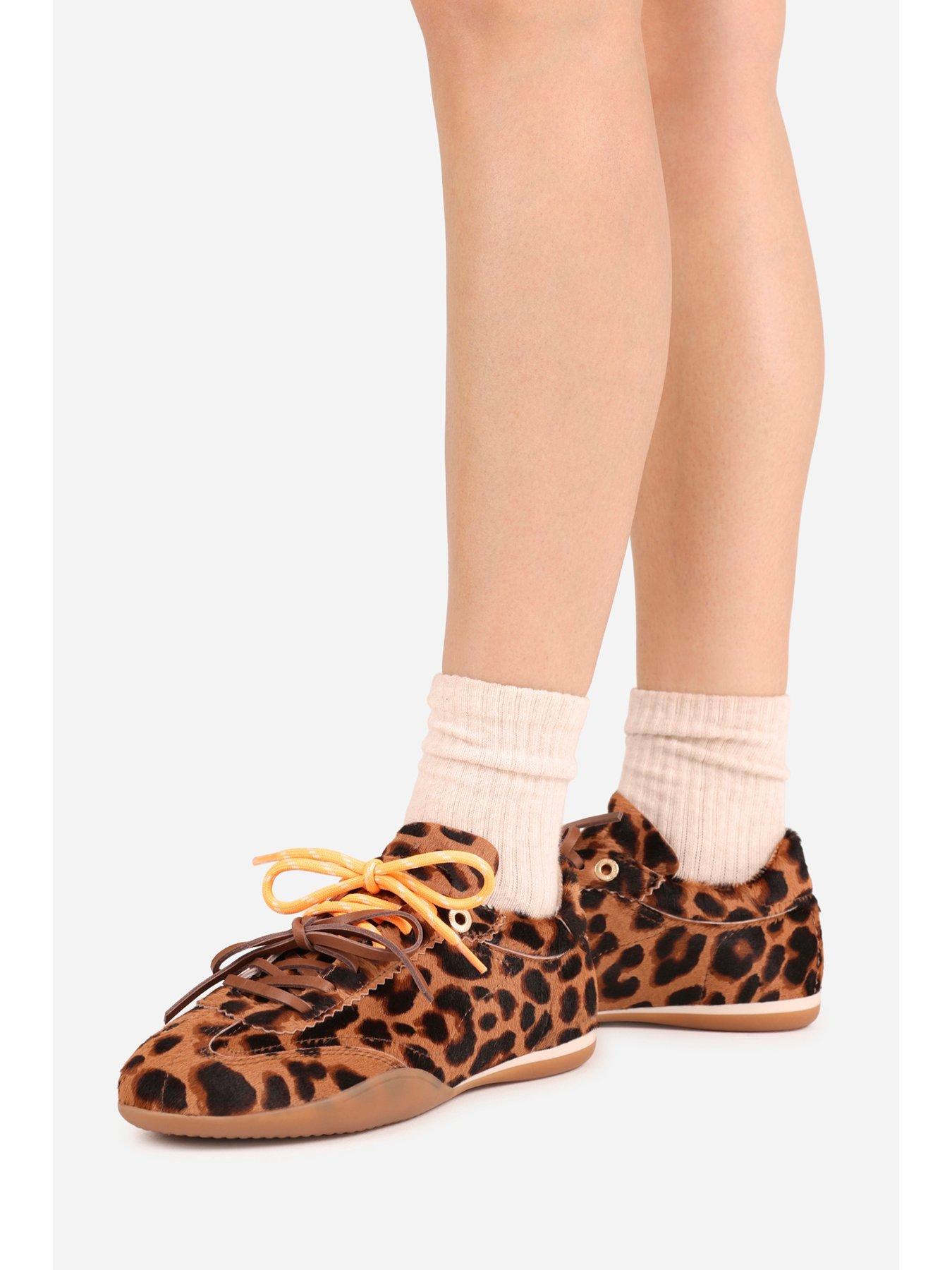 Image 6 of 7 of Bronx Park-err Leopard Print Pony Hair Low Profile Trainer