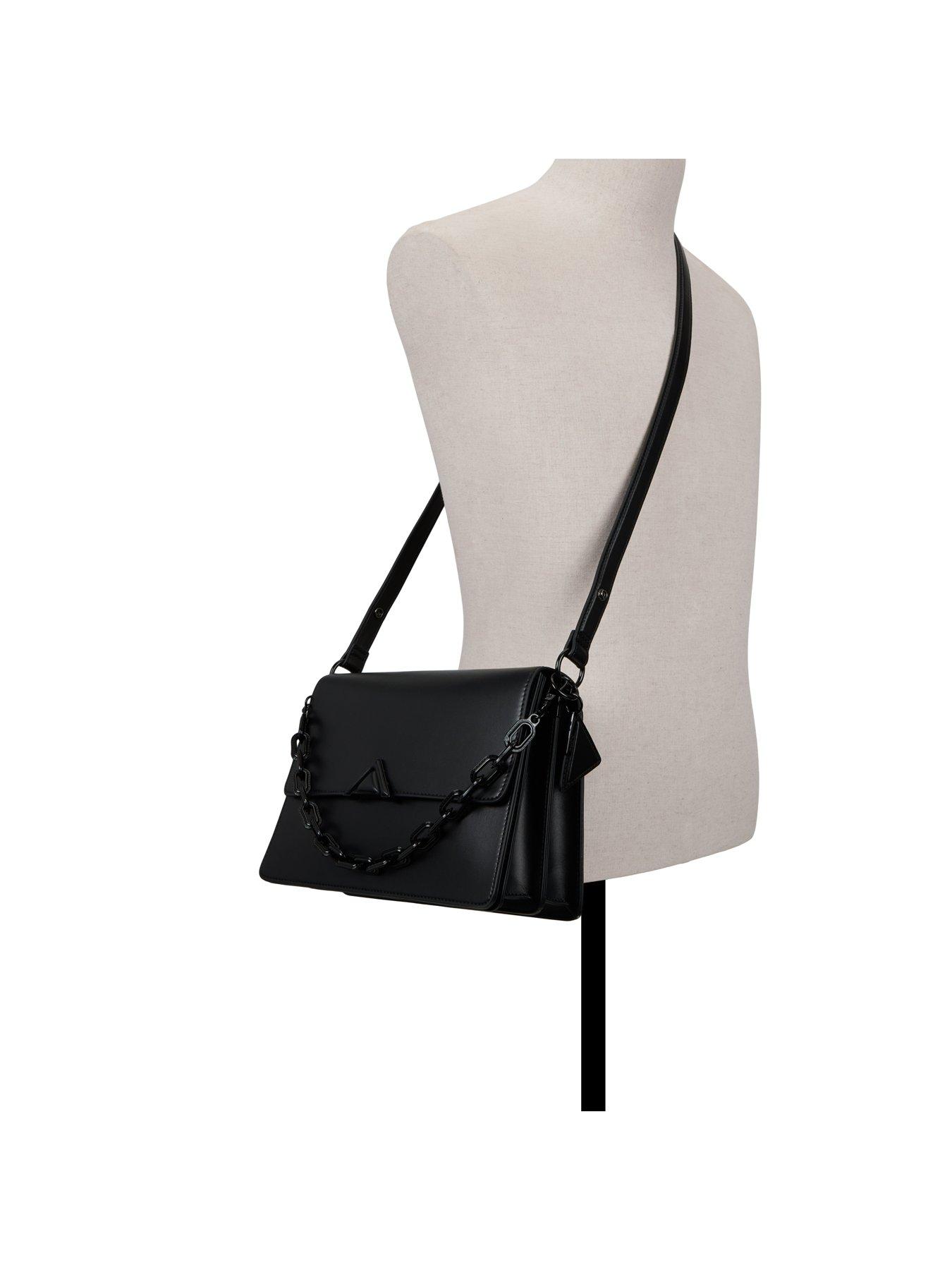Image 2 of 4 of Aldo Flap Shoulder Bag with Chain - Black