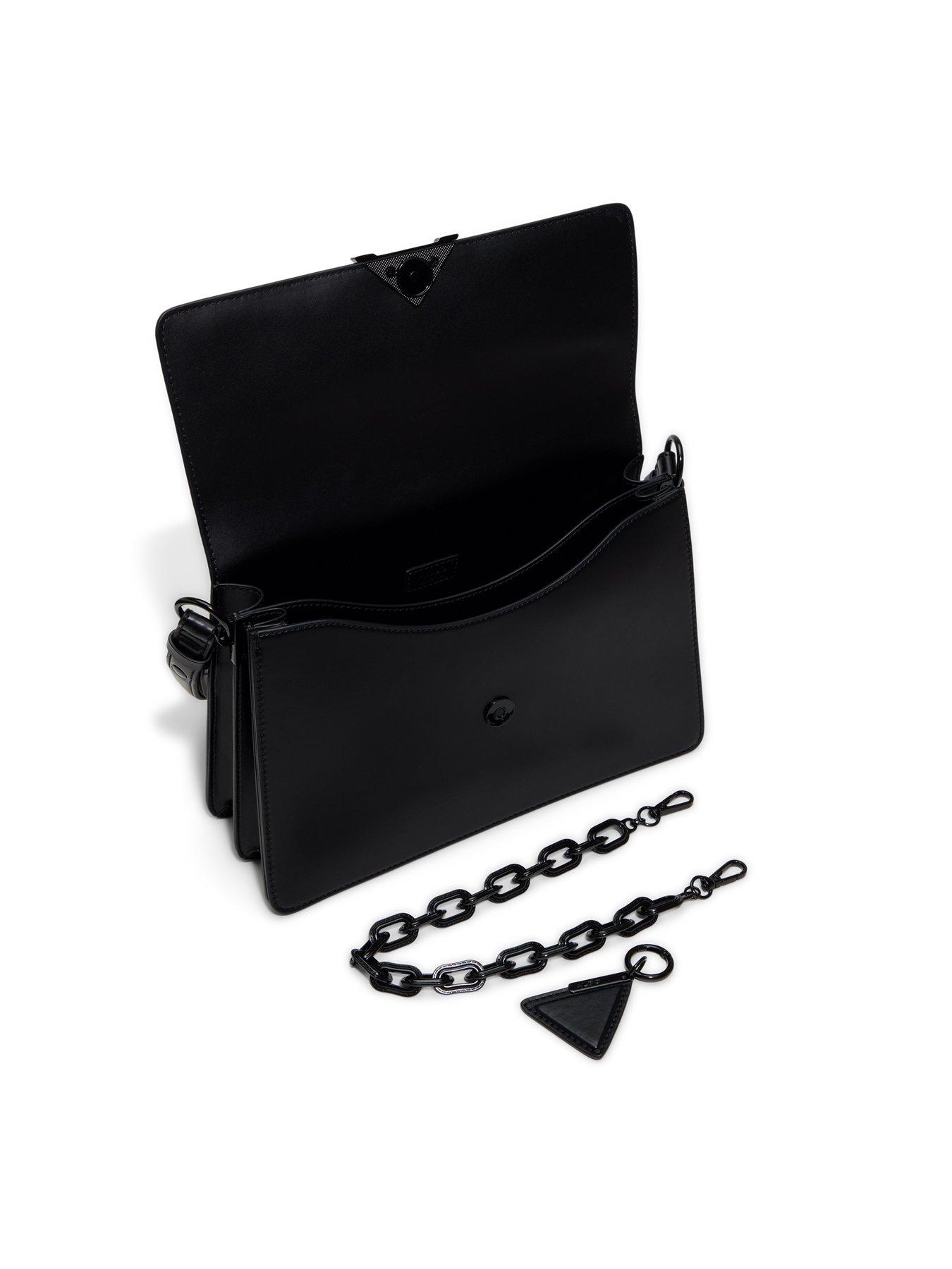 Image 3 of 4 of Aldo Flap Shoulder Bag with Chain - Black