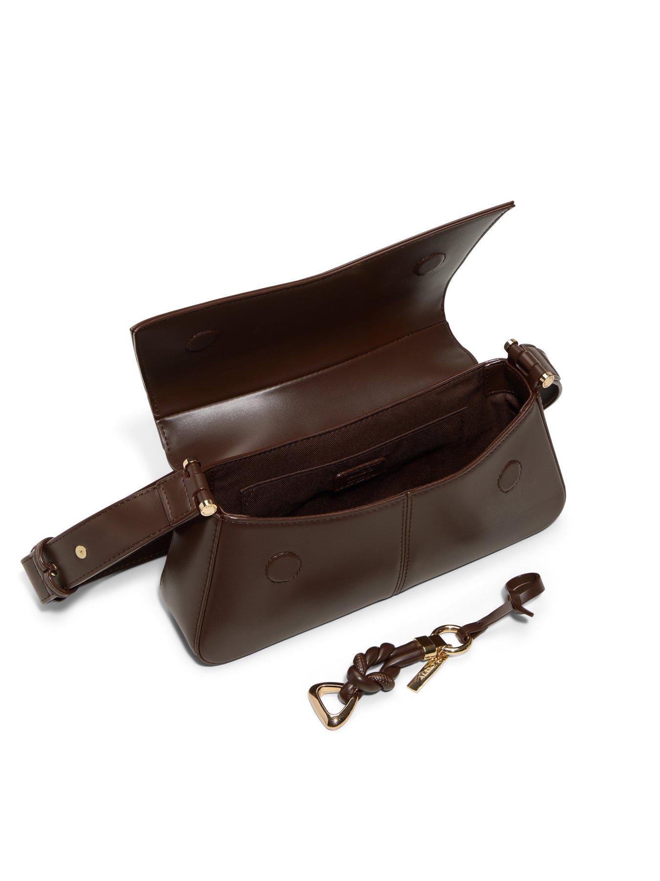 Image 3 of 4 of Aldo Curved Shoulder Bag - Brown