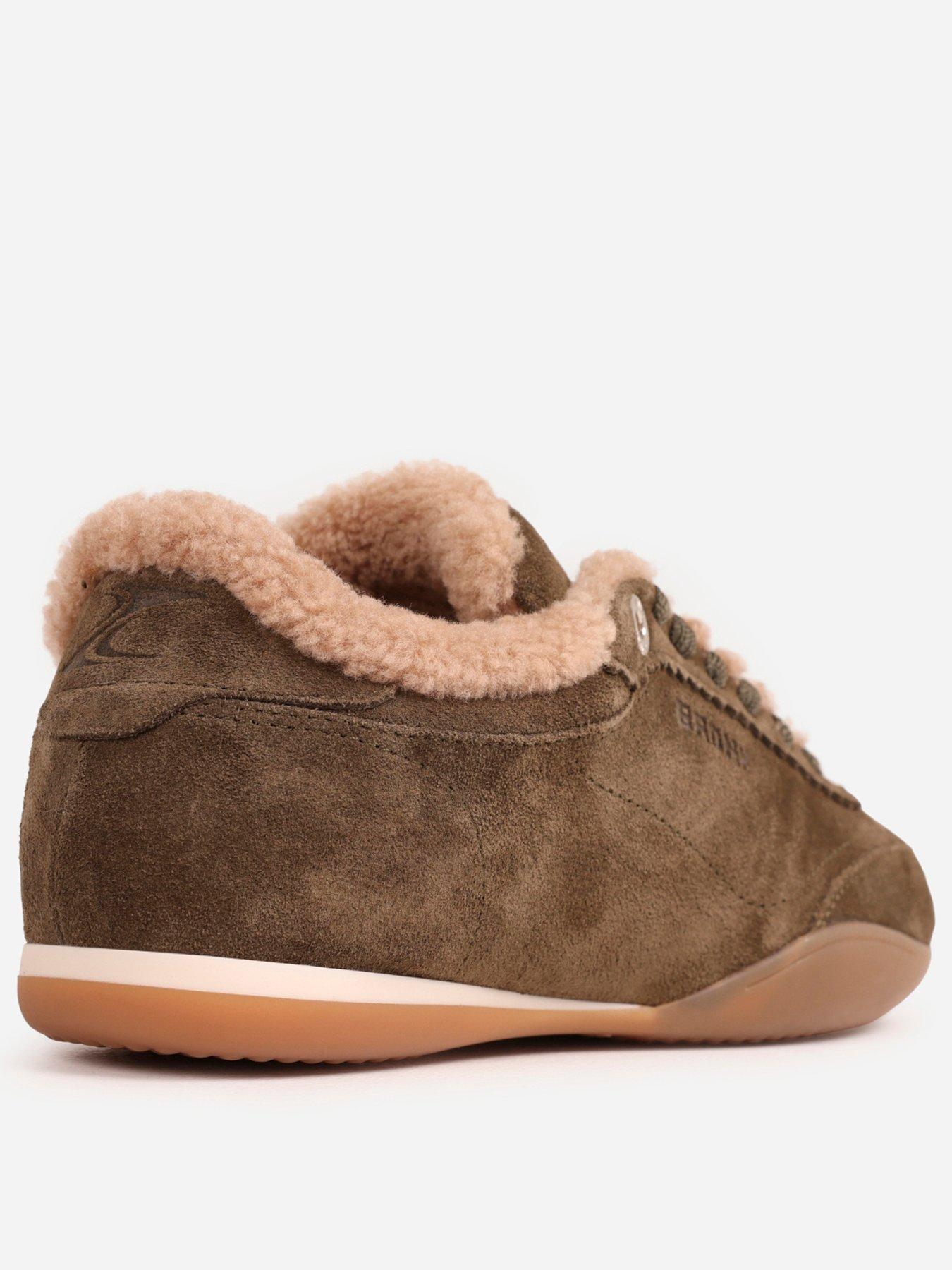 Image 3 of 7 of Bronx Park-Err Gum Sole Fur Trainers - Brown