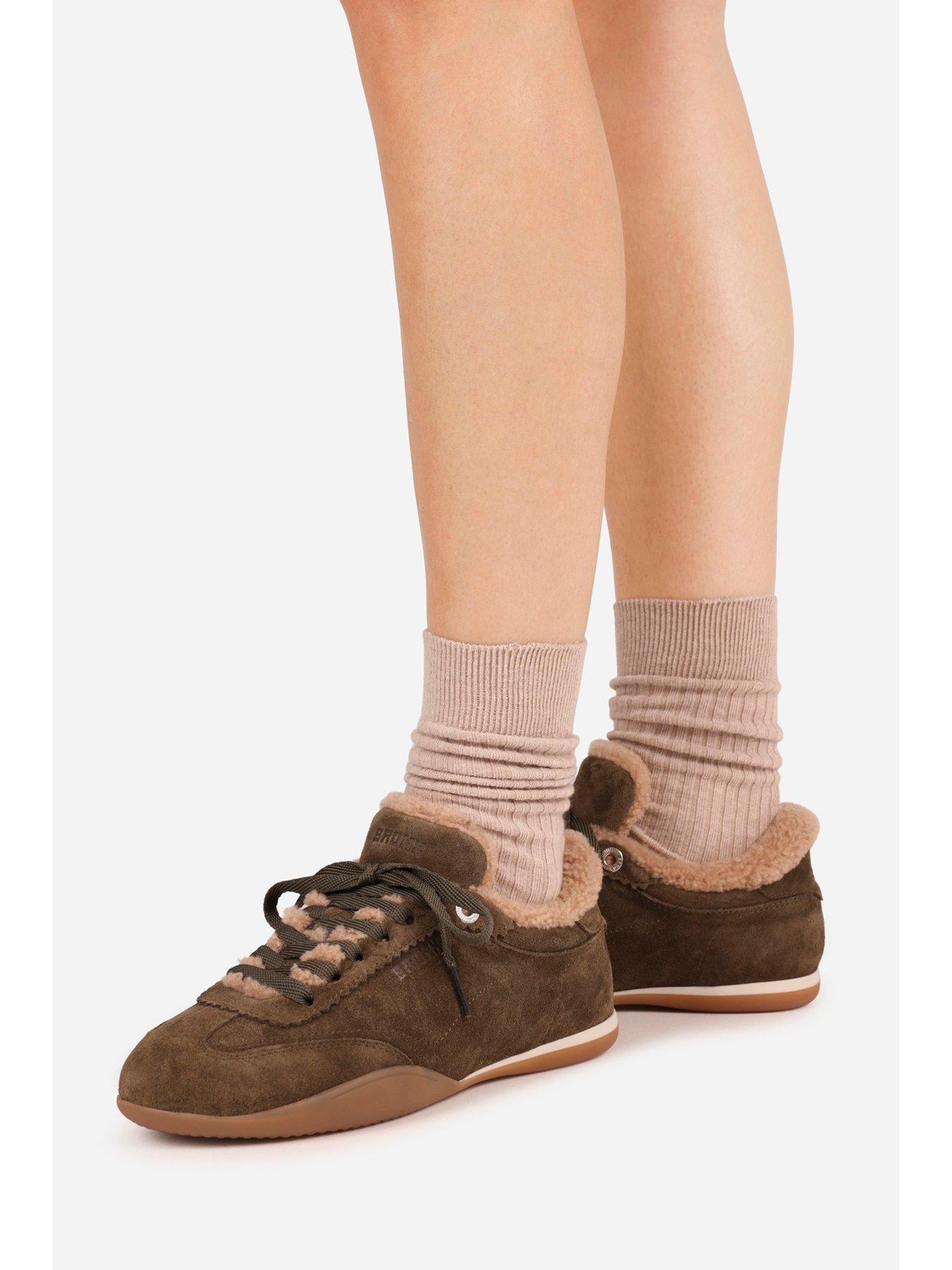 Image 6 of 7 of Bronx Park-Err Gum Sole Fur Trainers - Brown
