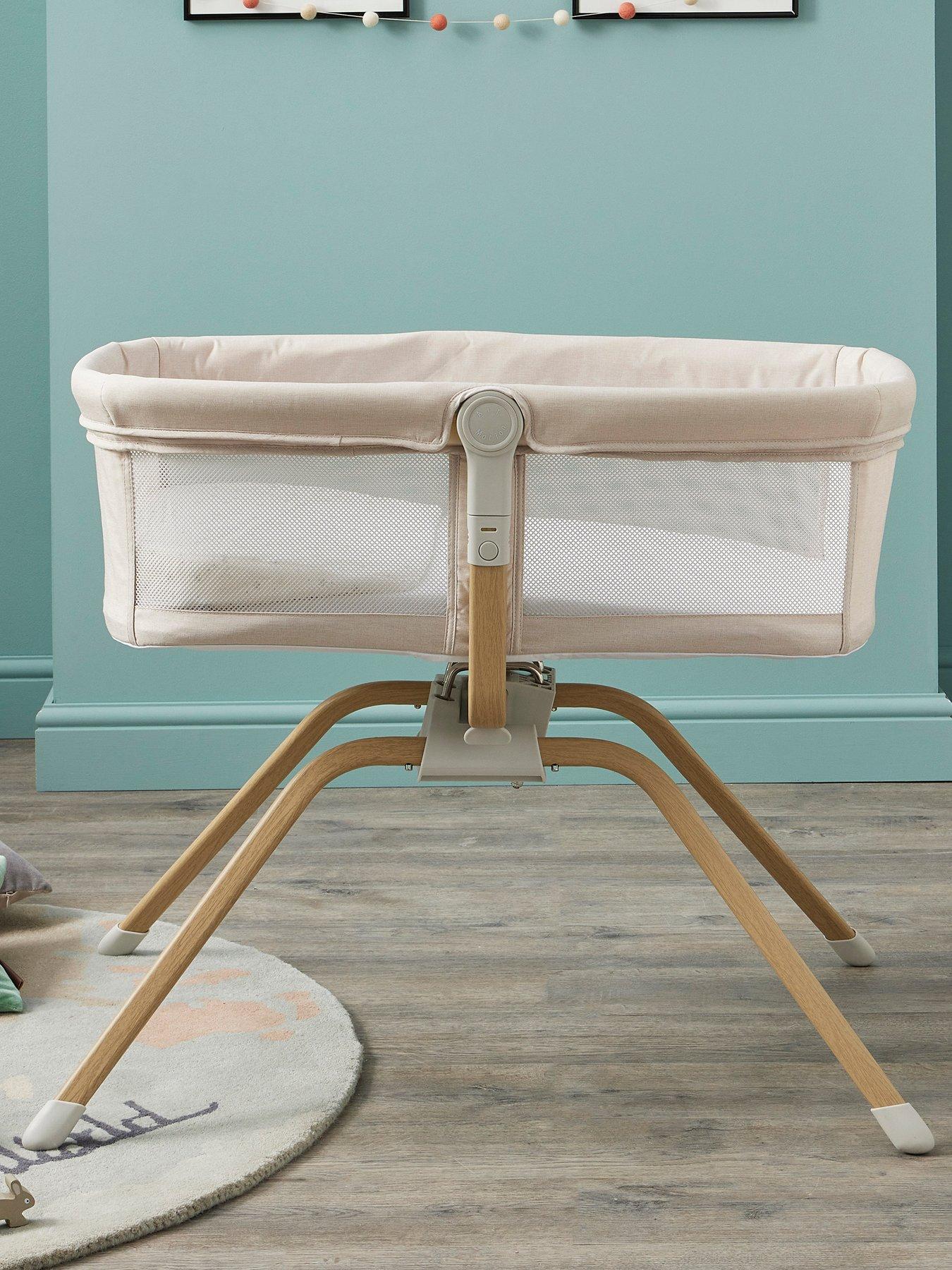 Image 1 of 6 of Babymore Air Motion Gliding Crib - Cream