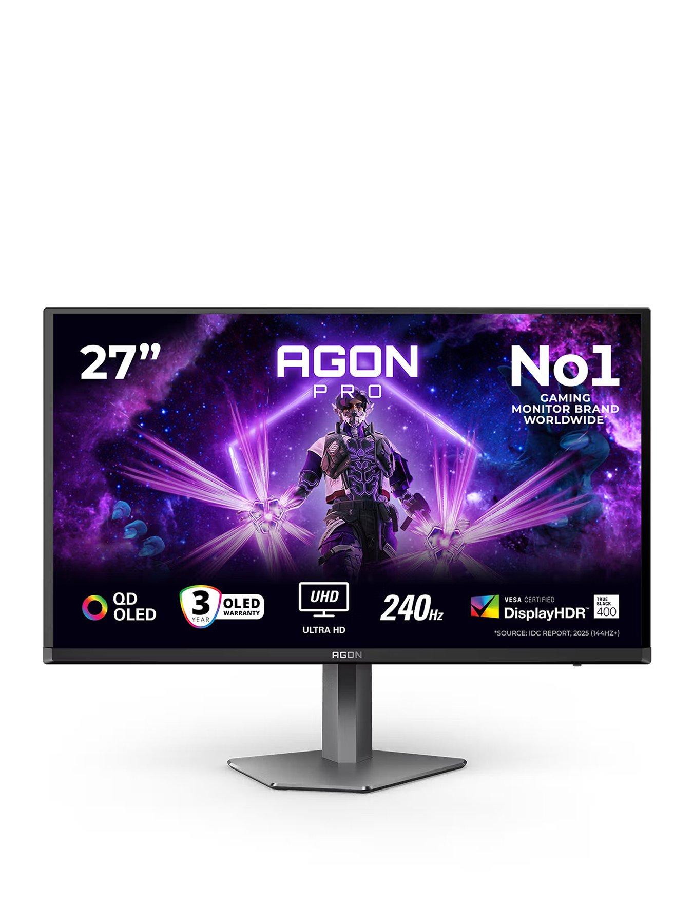 AOC AG276UZD 26.5in Widescreen QD-OLED Multimedia Gaming Monitor - Black