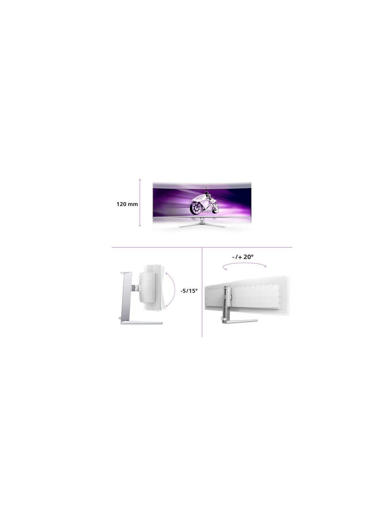 Image 6 of 7 of Philips Evnia 8000 49M2C8900L/00 Widescreen Curved Gaming Monitor - 49in, Dual QHD, QD-OLED, 144Hz, White