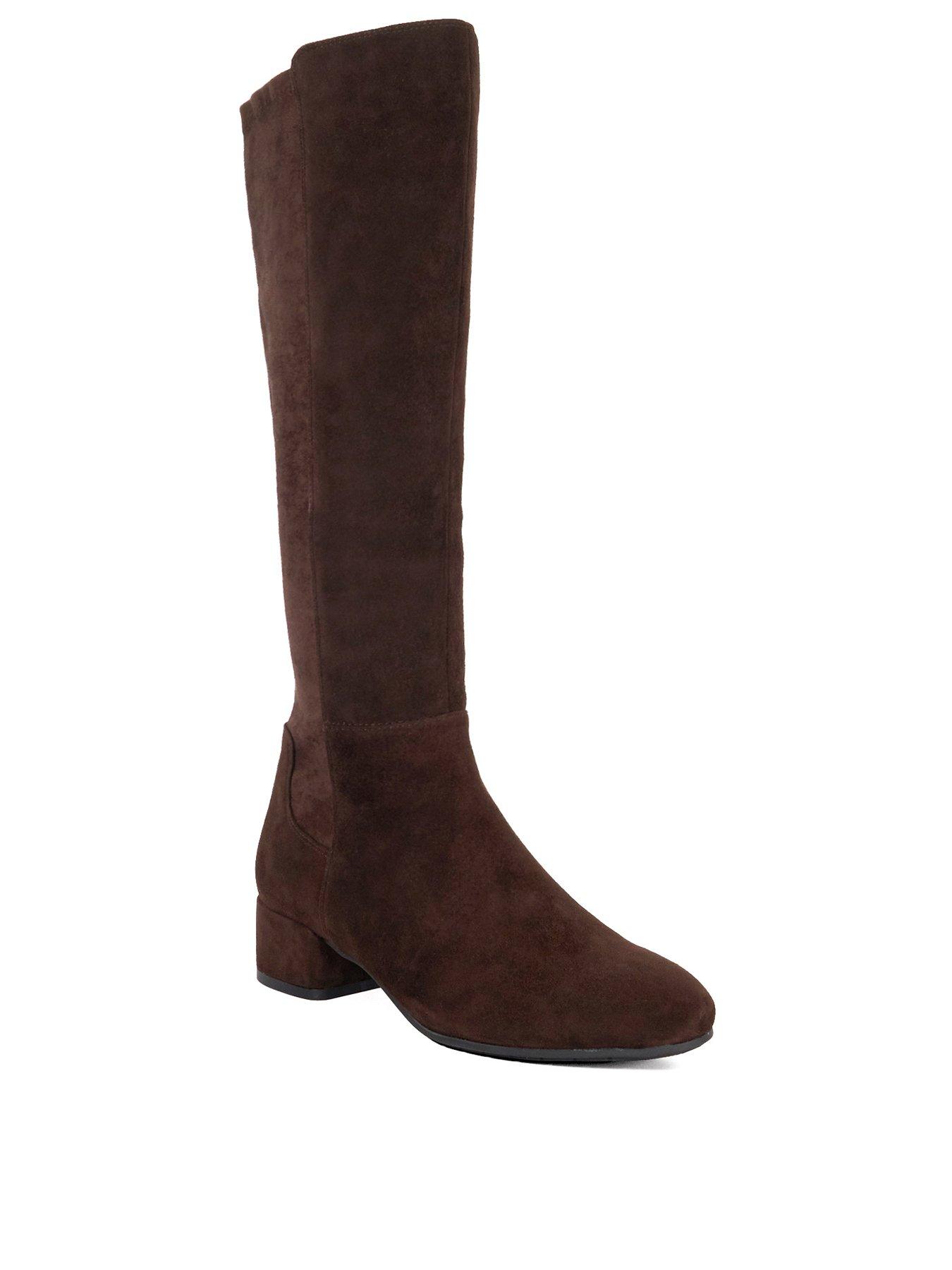 Image 2 of 6 of Dune London Tayla Knee High Boots - Brown