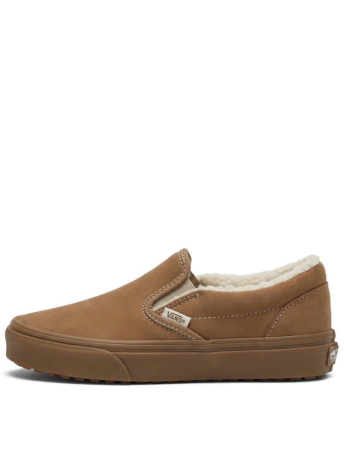 Image 1 of 4 of Vans Kids Sherpa Slip-On Trainers - Tan