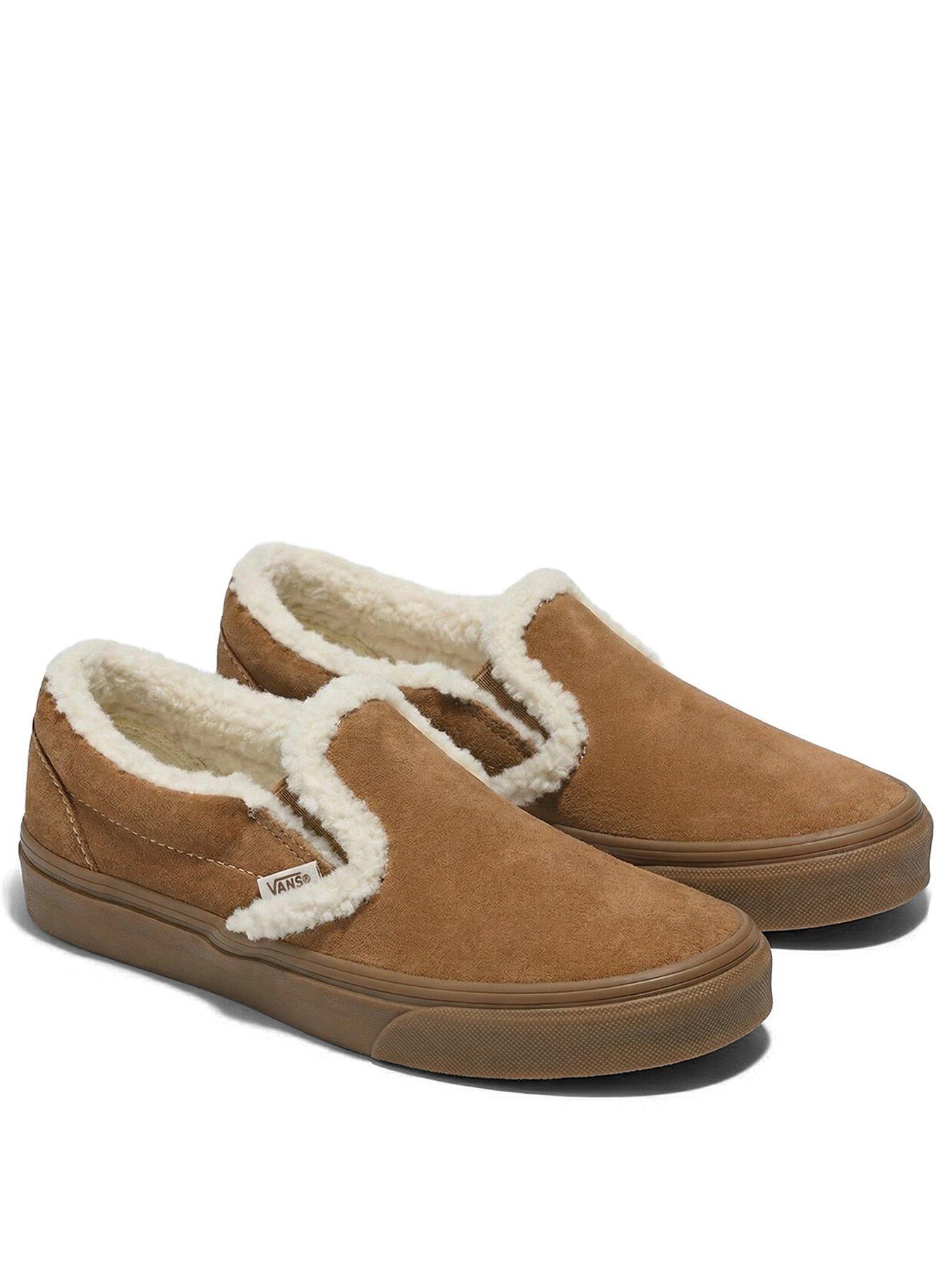Image 2 of 4 of Vans Kids Sherpa Slip-On Trainers - Tan