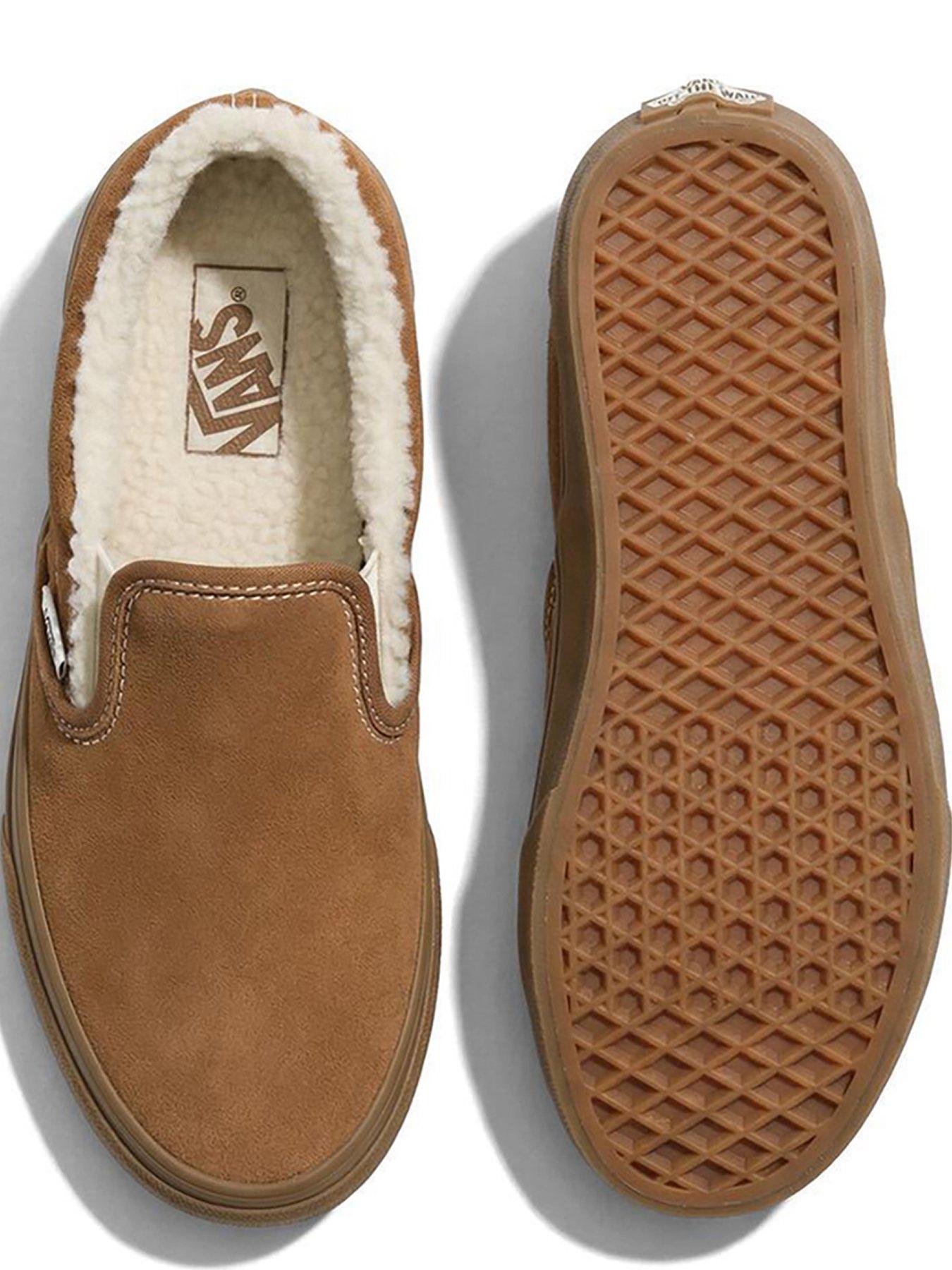 Image 4 of 4 of Vans Kids Sherpa Slip-On Trainers - Tan