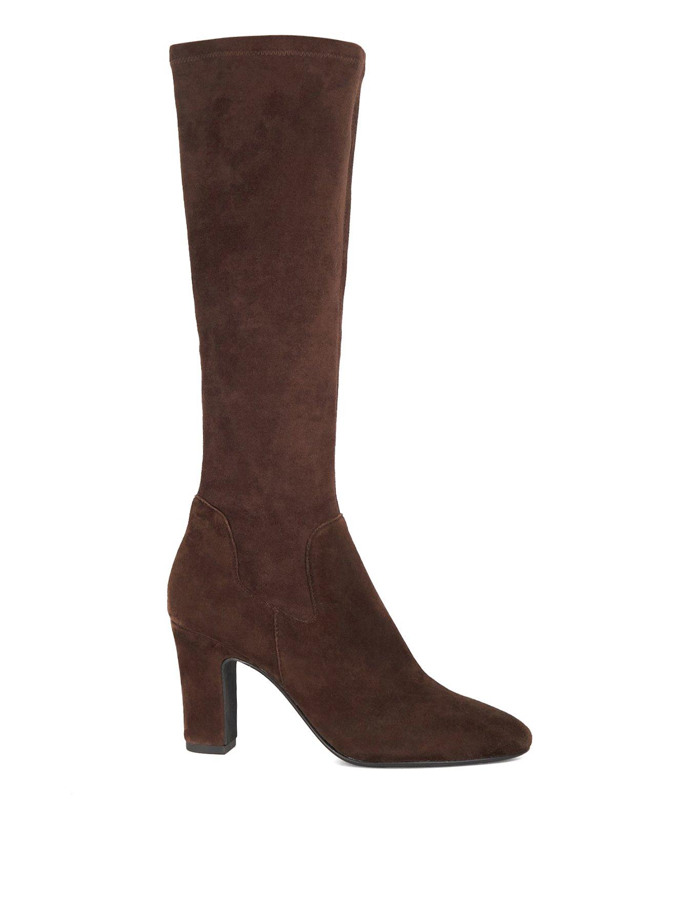 Dune London Simple Knee High Boots - Brown