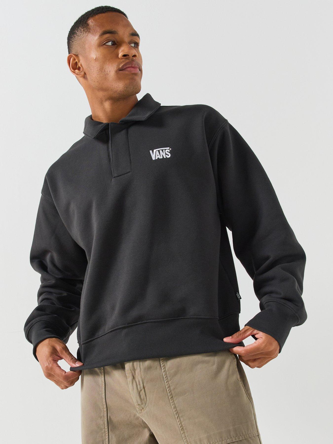 Image 1 of 6 of Vans Mens Polo Fleece Pullover - Black