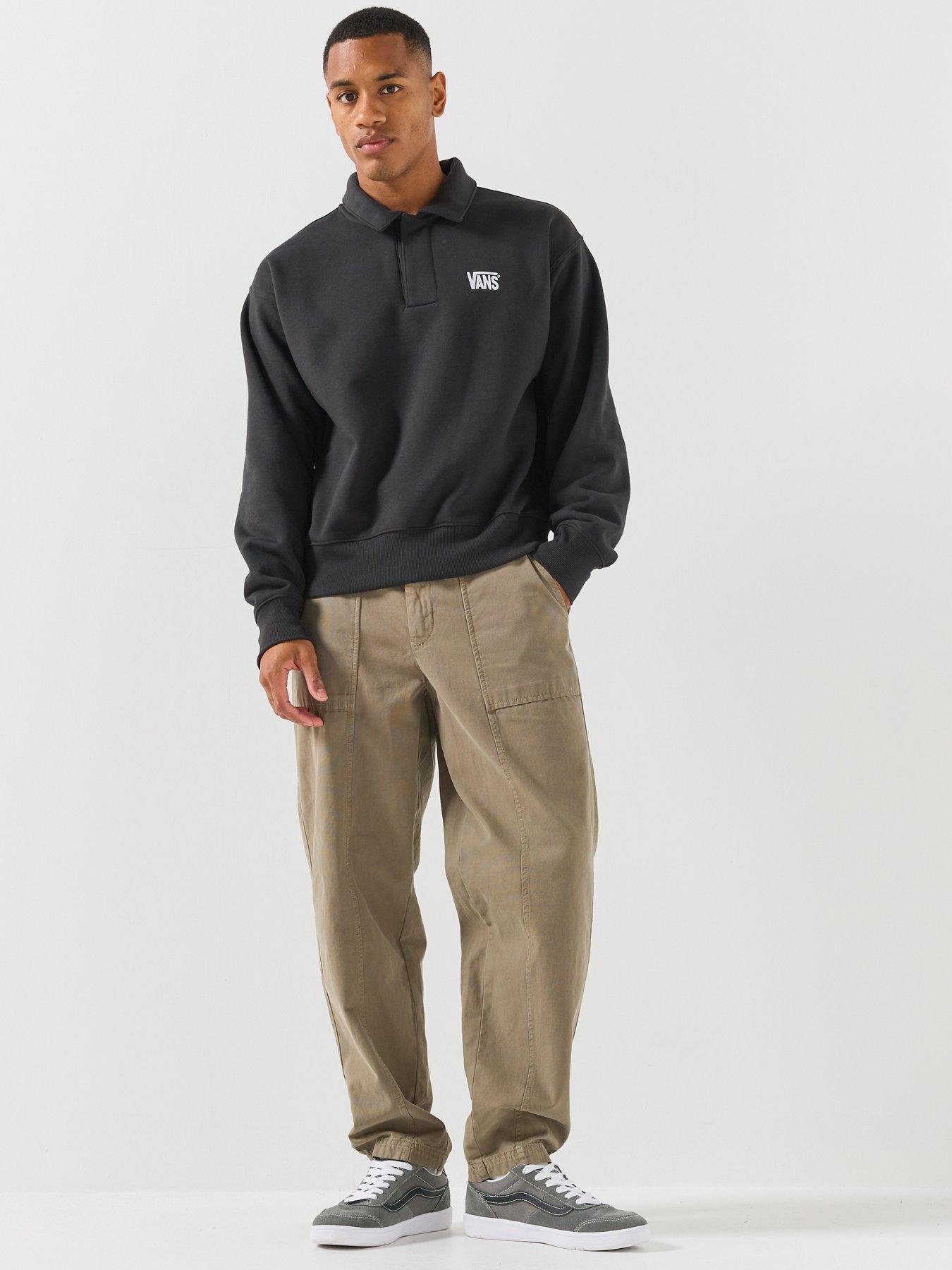 Image 3 of 6 of Vans Mens Polo Fleece Pullover - Black
