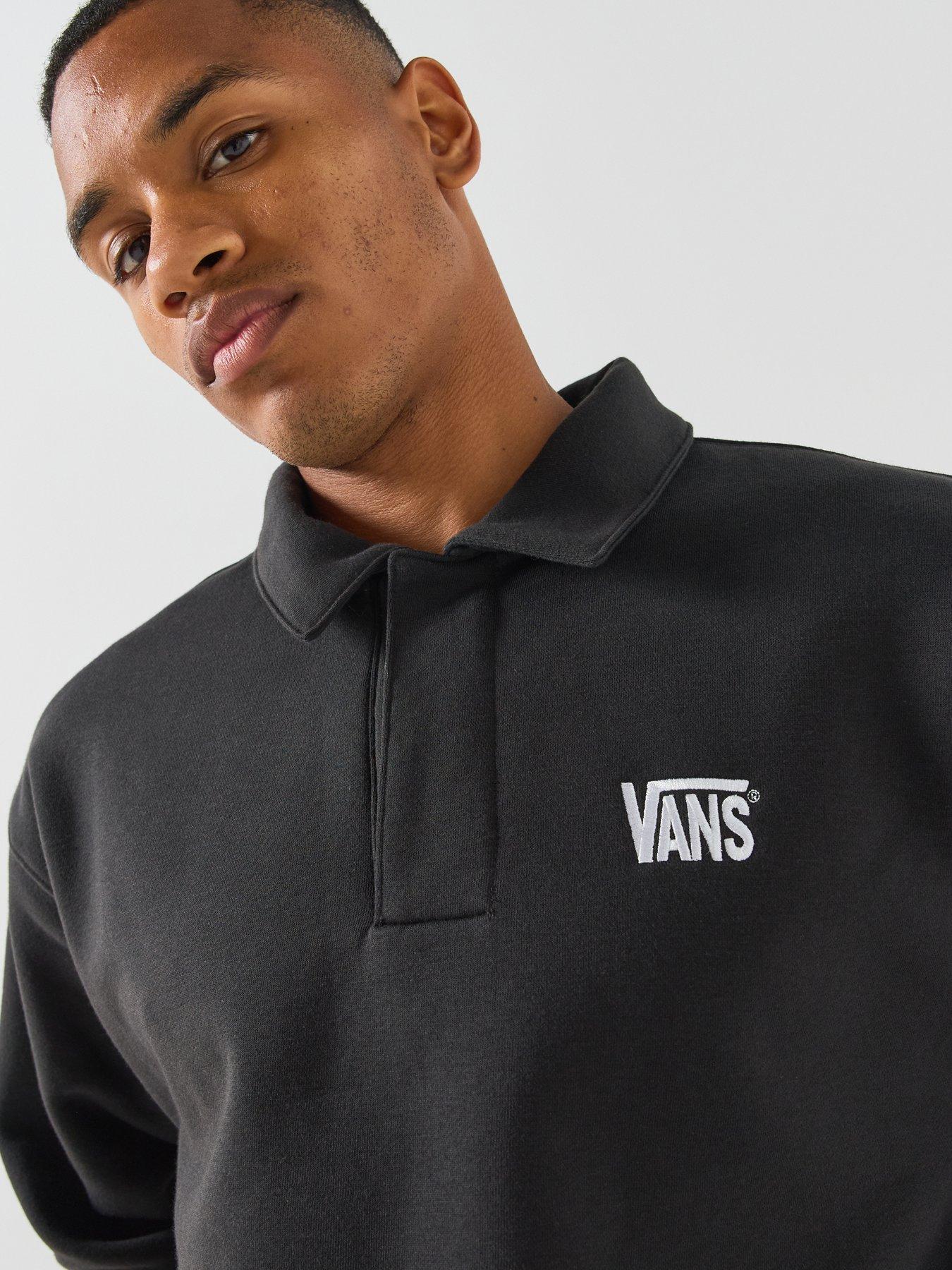 Image 4 of 6 of Vans Mens Polo Fleece Pullover - Black