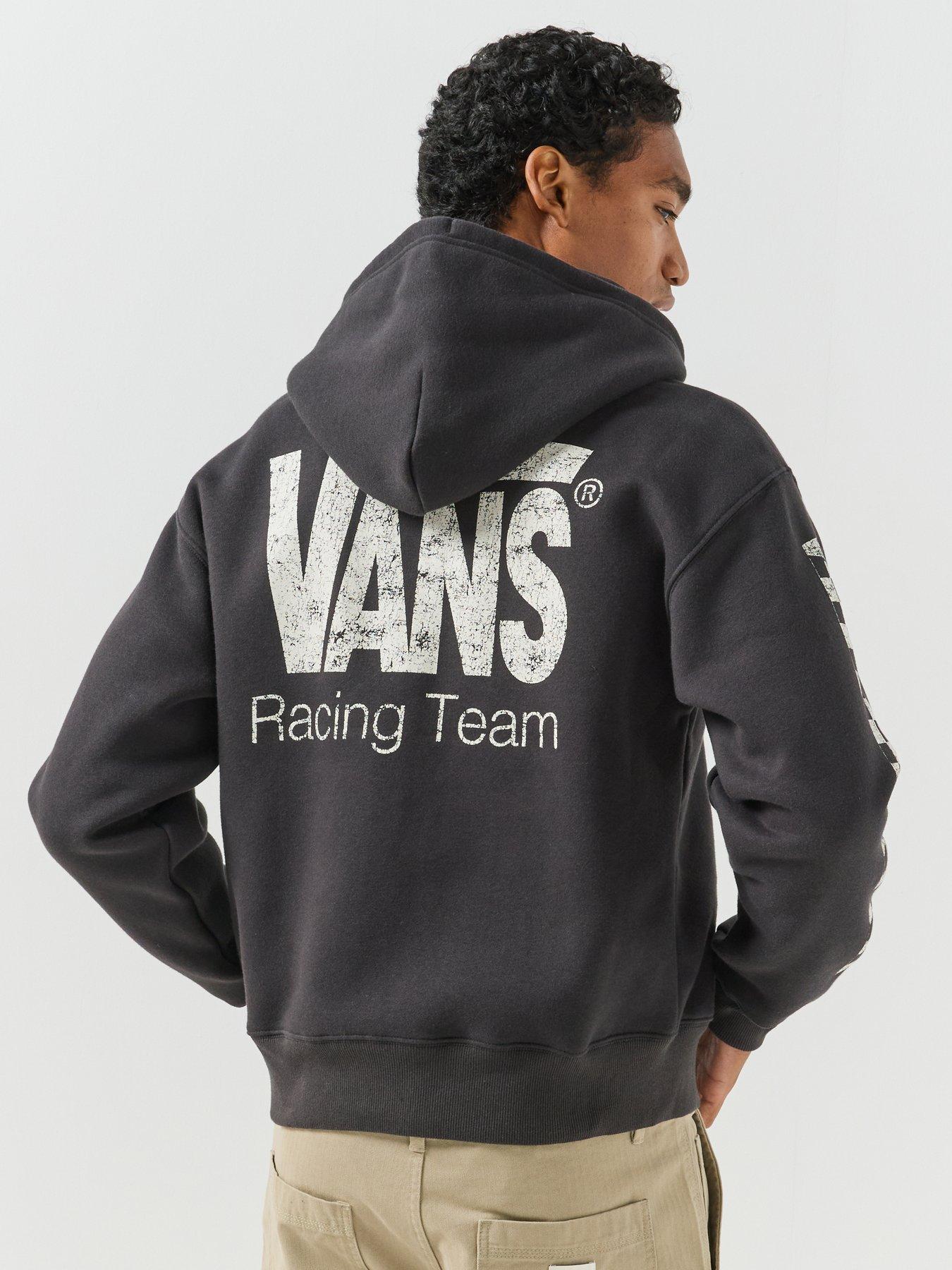 Image 2 of 6 of Vans Mens Racing Full Zip Hoodie - Black