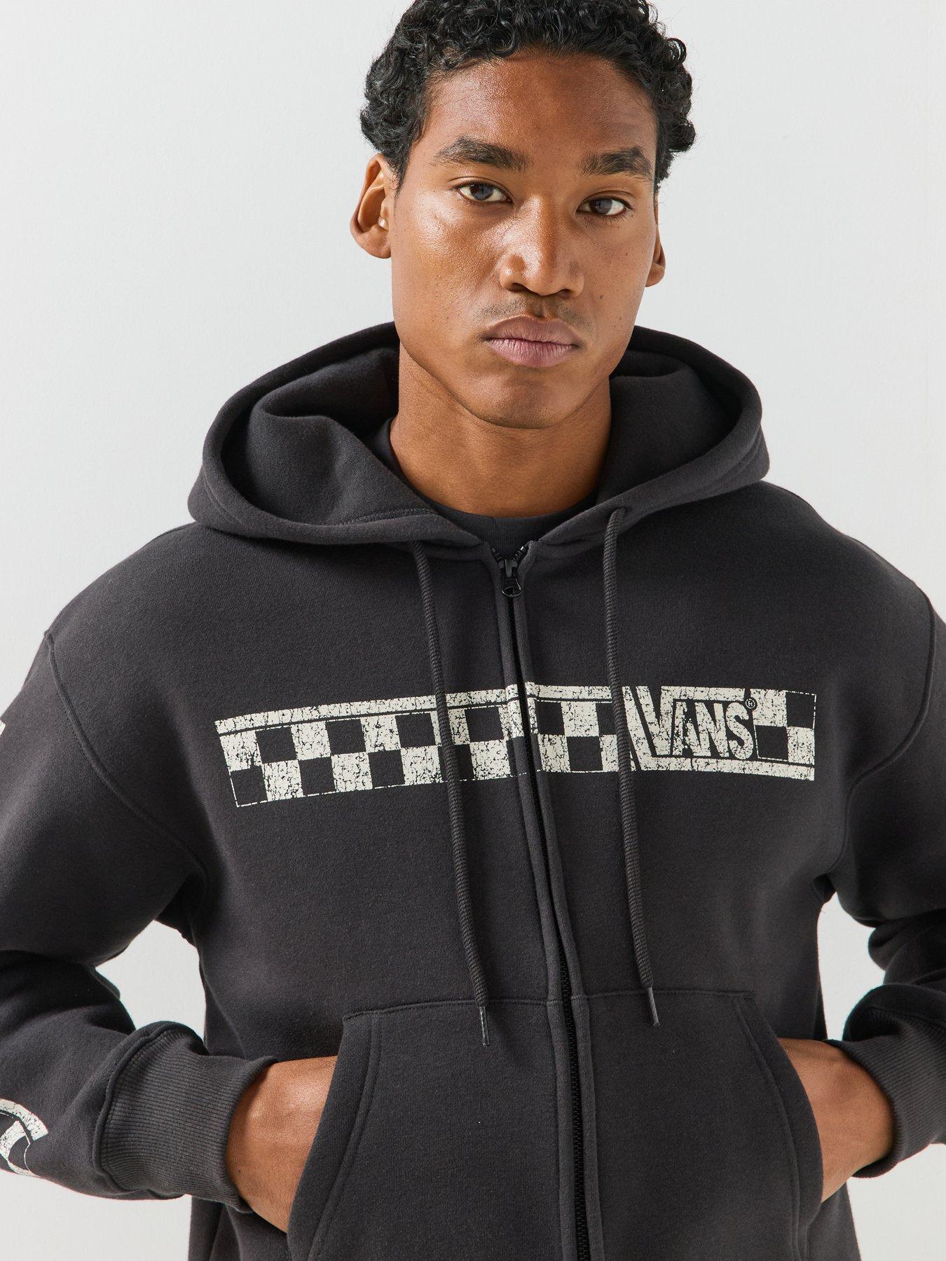Image 4 of 6 of Vans Mens Racing Full Zip Hoodie - Black