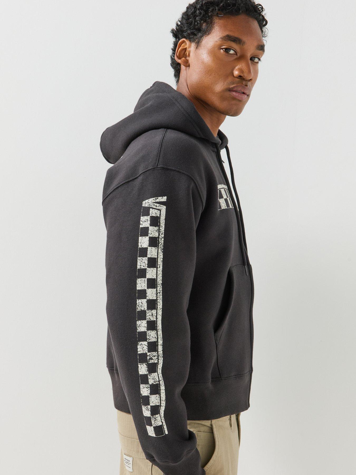 Image 5 of 6 of Vans Mens Racing Full Zip Hoodie - Black