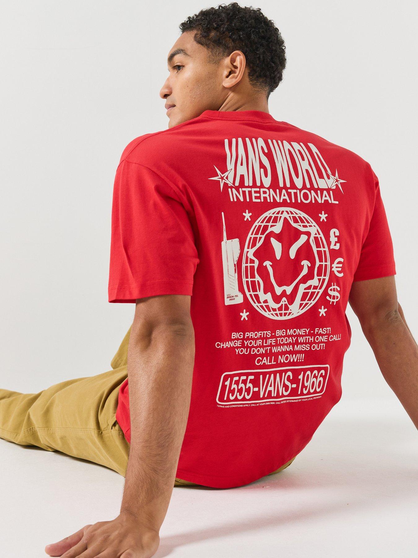 Image 1 of 5 of Vans Mens Vans World Tee - Racing Red