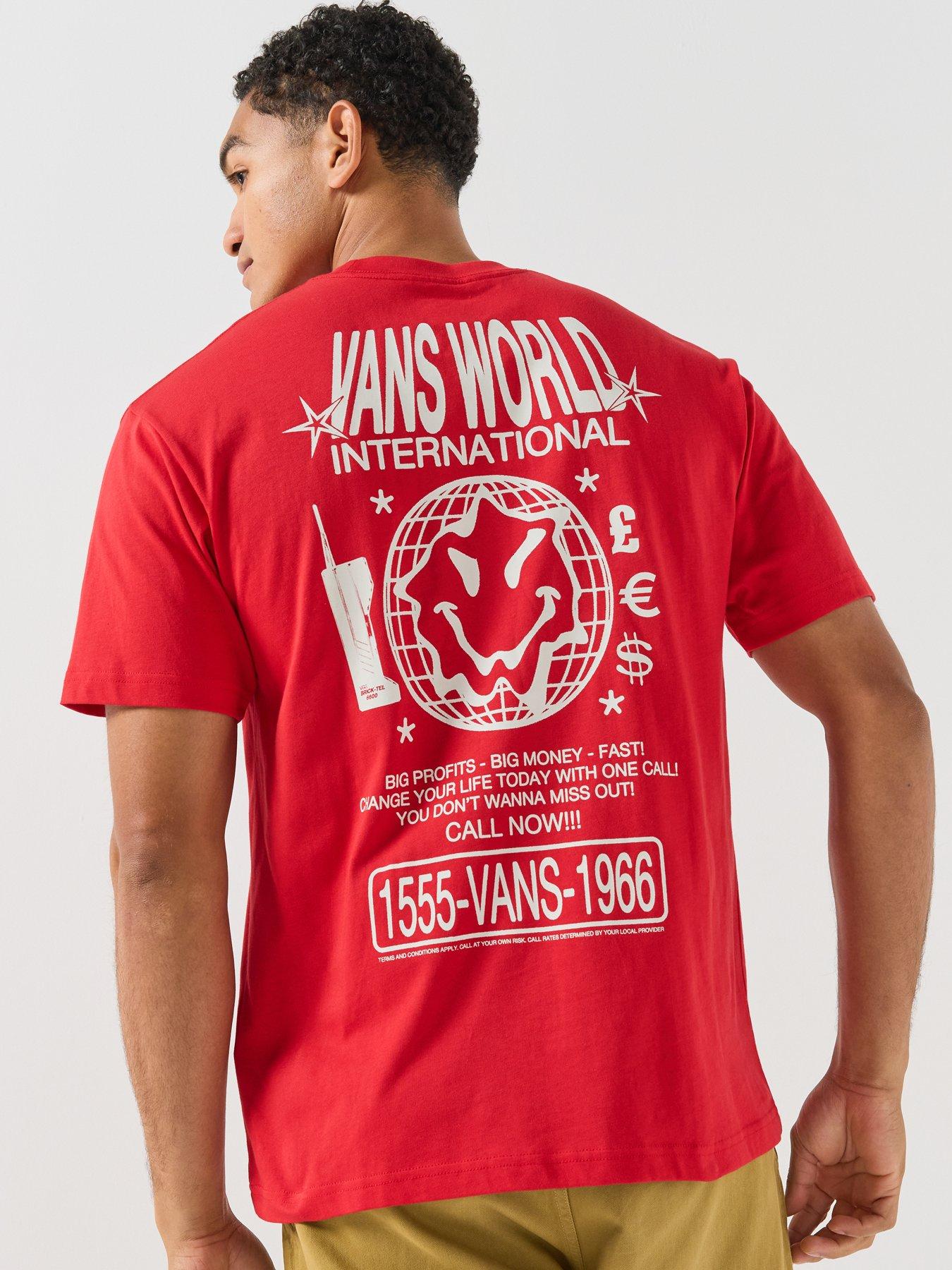 Image 2 of 5 of Vans Mens Vans World Tee - Racing Red