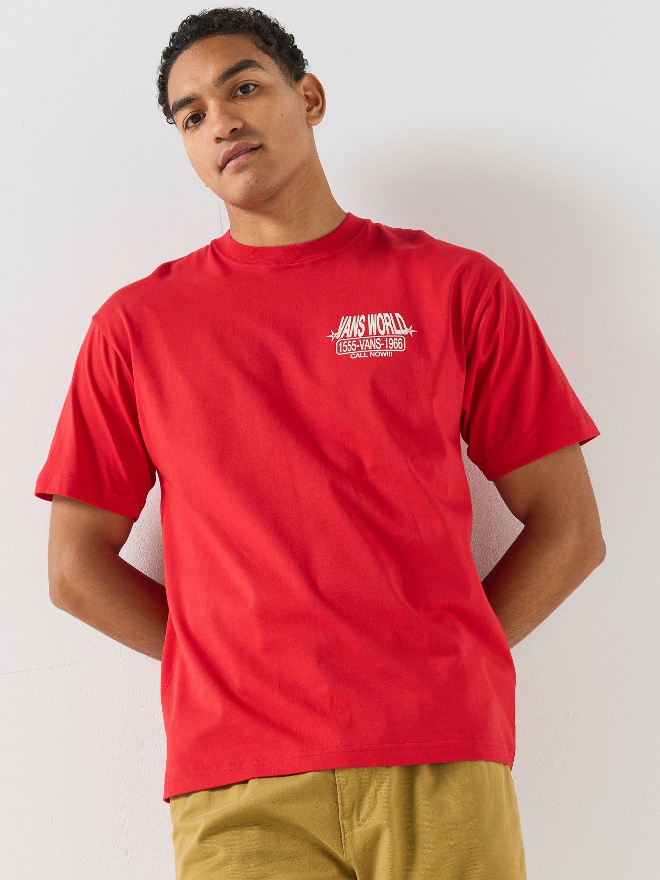 Image 4 of 5 of Vans Mens Vans World Tee - Racing Red