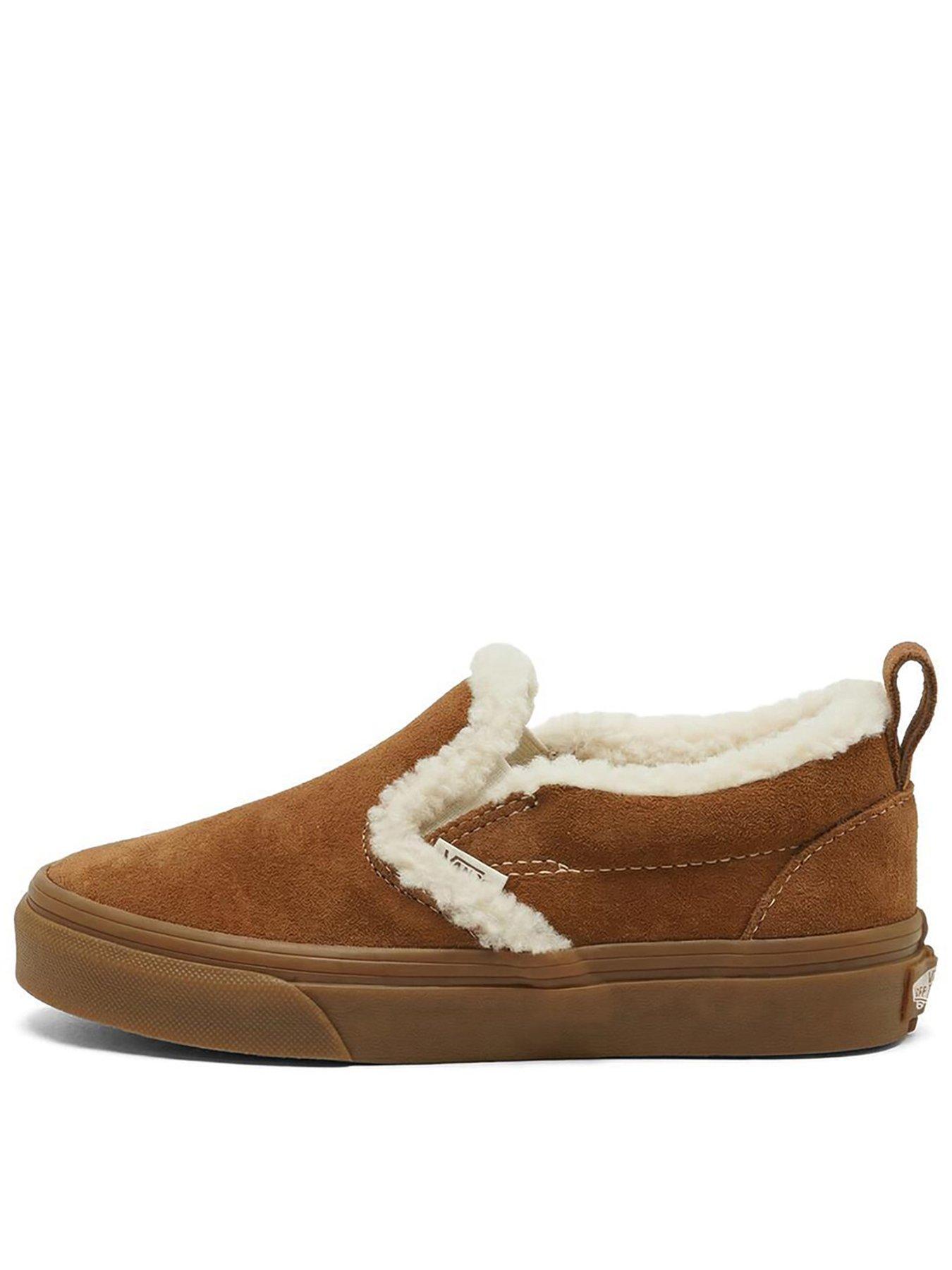 Image 1 of 4 of Vans Infants Sherpa Slip-On Shoes - Tan