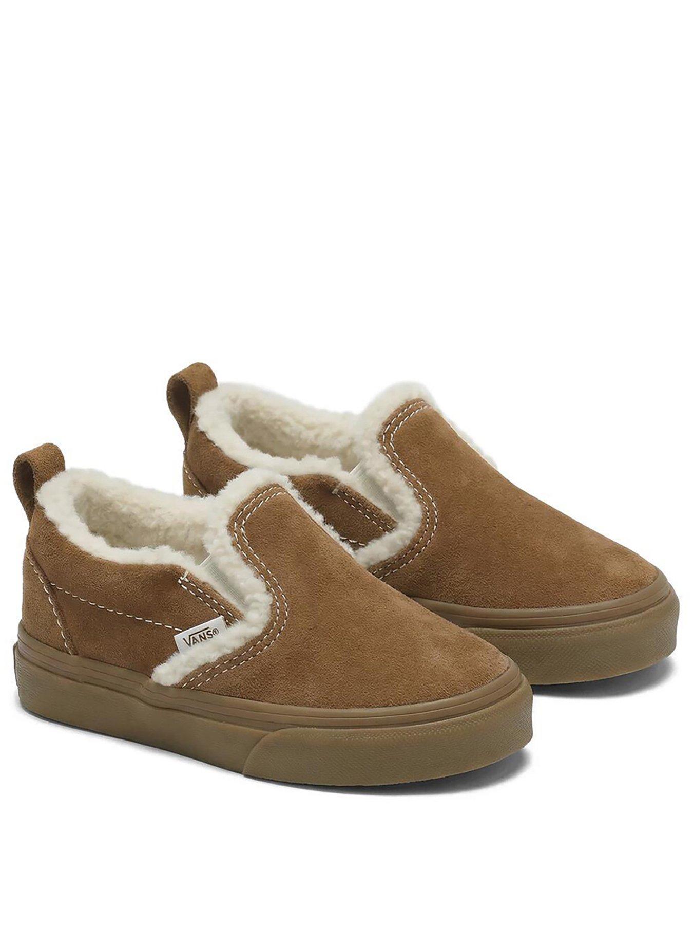 Image 2 of 4 of Vans Infants Sherpa Slip-On Shoes - Tan