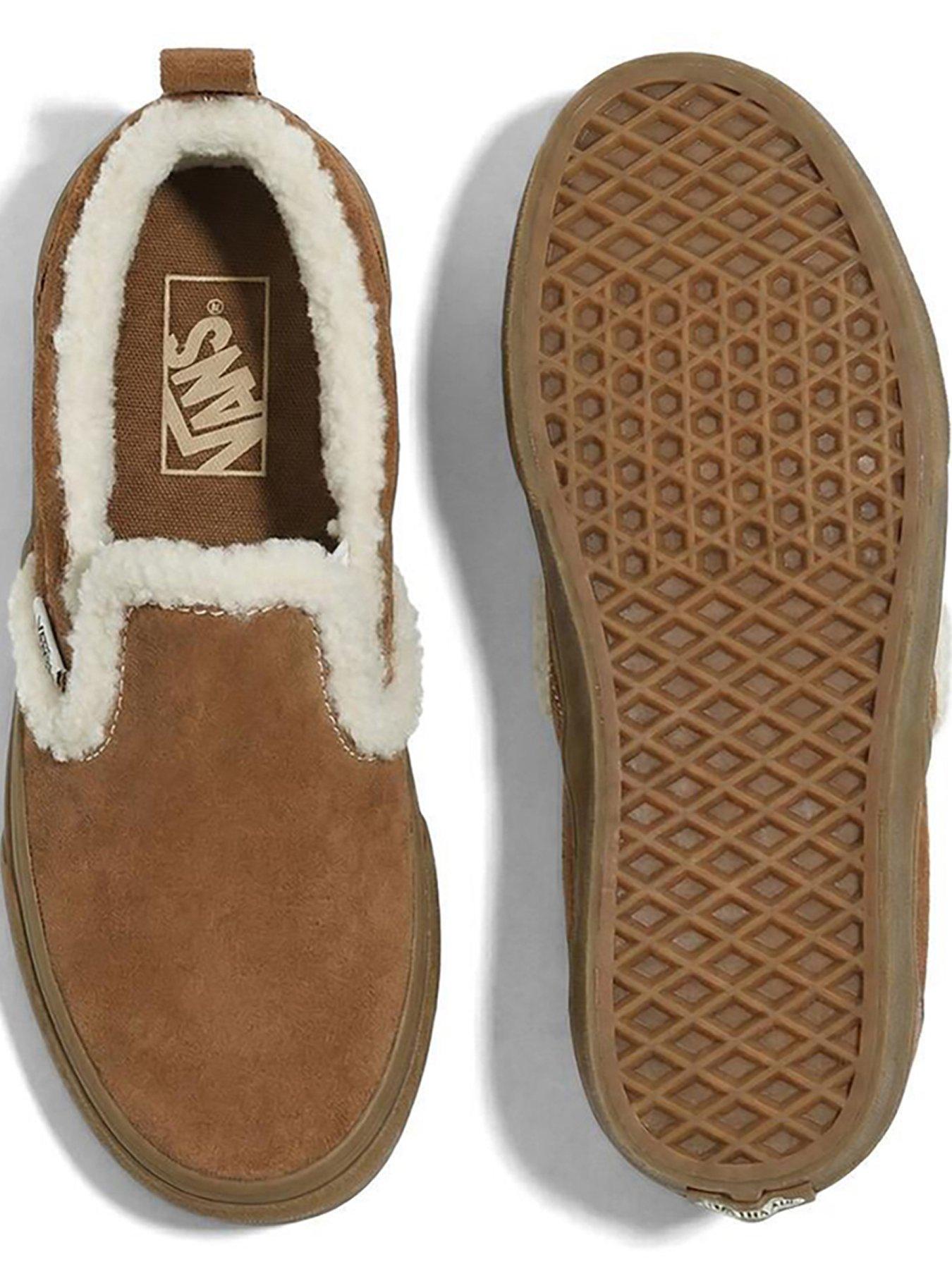 Image 4 of 4 of Vans Infants Sherpa Slip-On Shoes - Tan