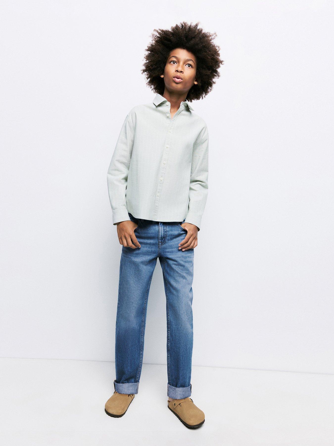 Image 1 of 5 of Mango Boys Regular Fit Jeans - Blue