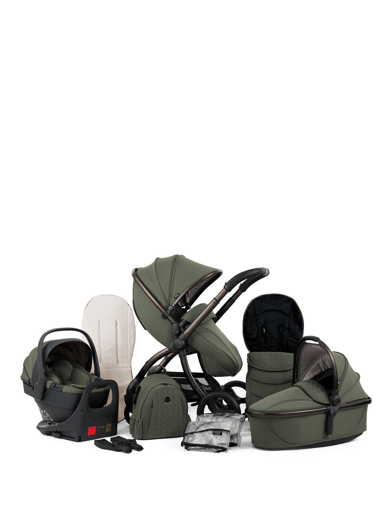 Image 1 of 6 of Egg egg3 Luxury Bundle with 360 egg shell Car Seat &amp; base - Sage