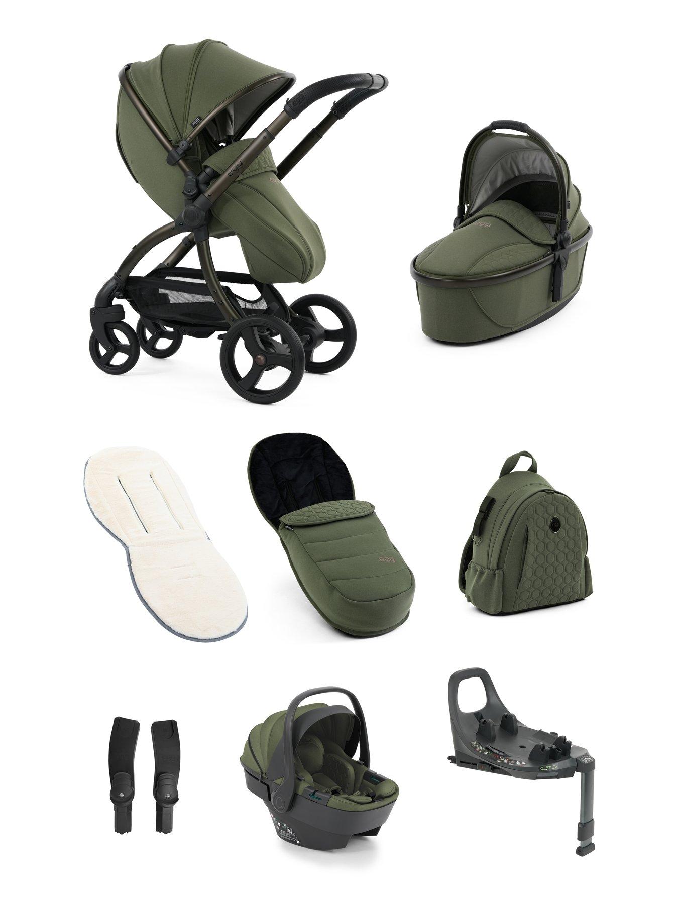 Image 6 of 6 of Egg egg3 Luxury Bundle with 360 egg shell Car Seat &amp; base - Sage