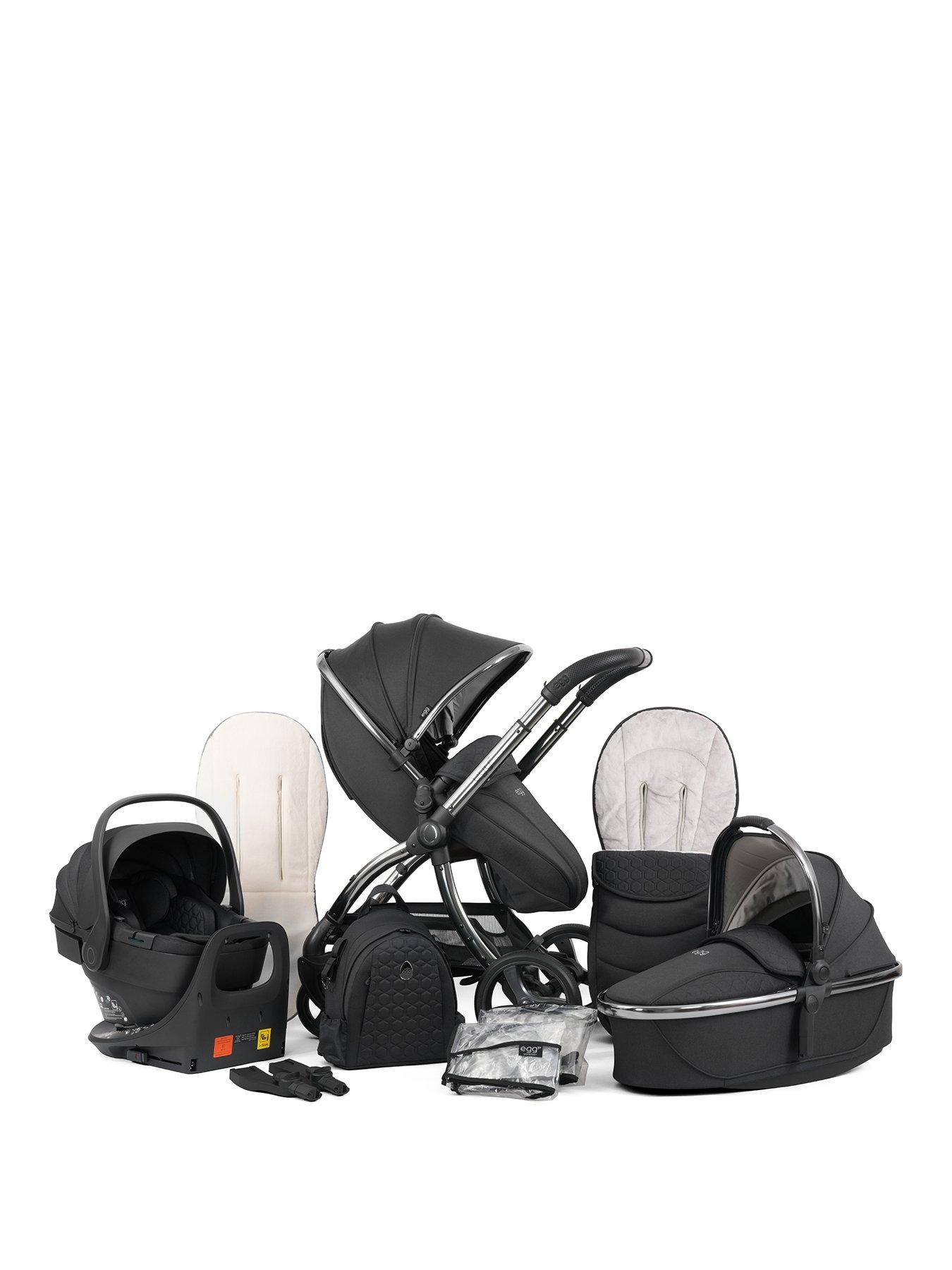 Egg egg3 Luxury Bundle with 360 egg shell Car Seat  &  base - Carbonite