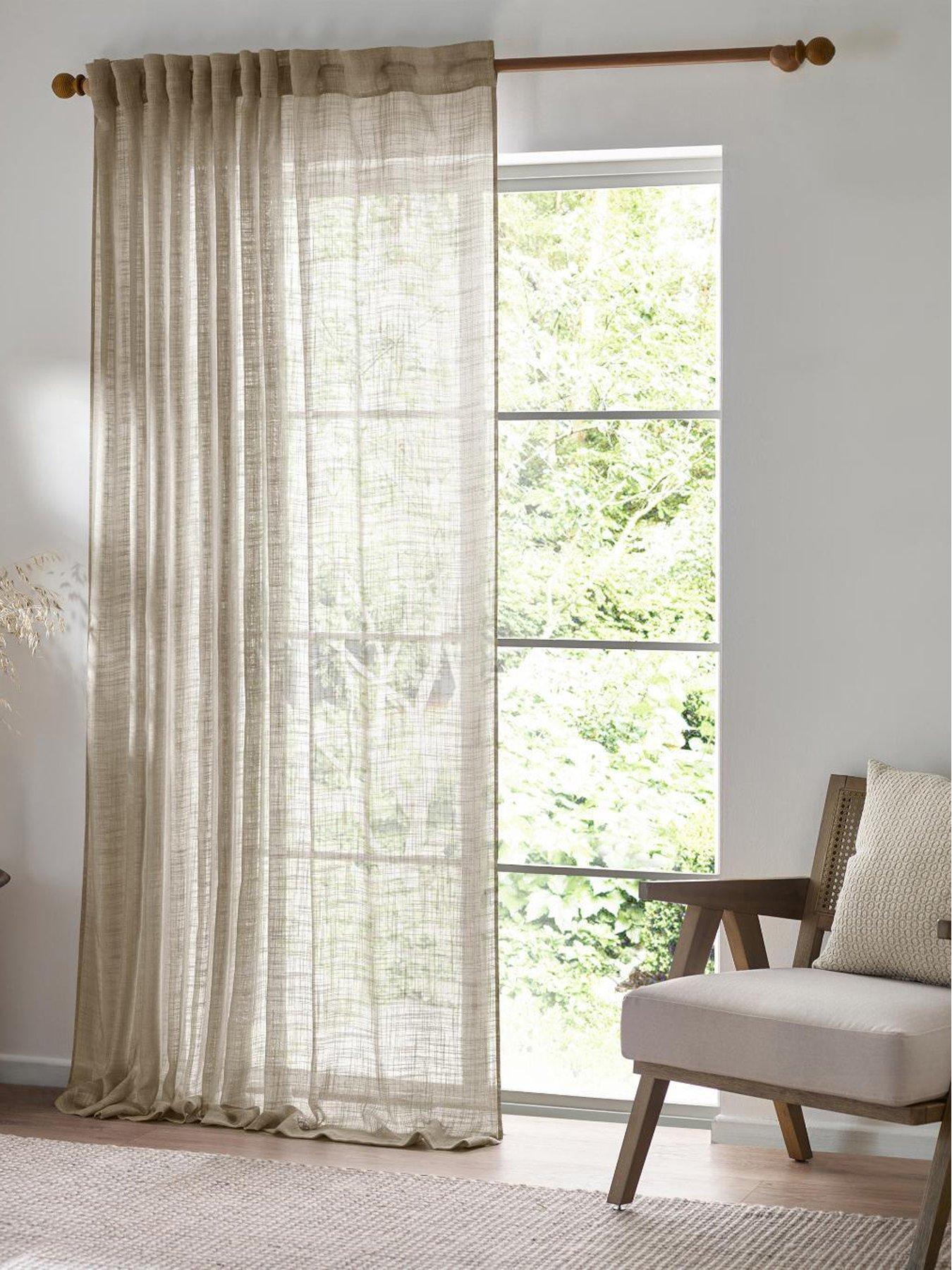 Yard Cirrus Tab Top Sheer Curtain Panel Linen