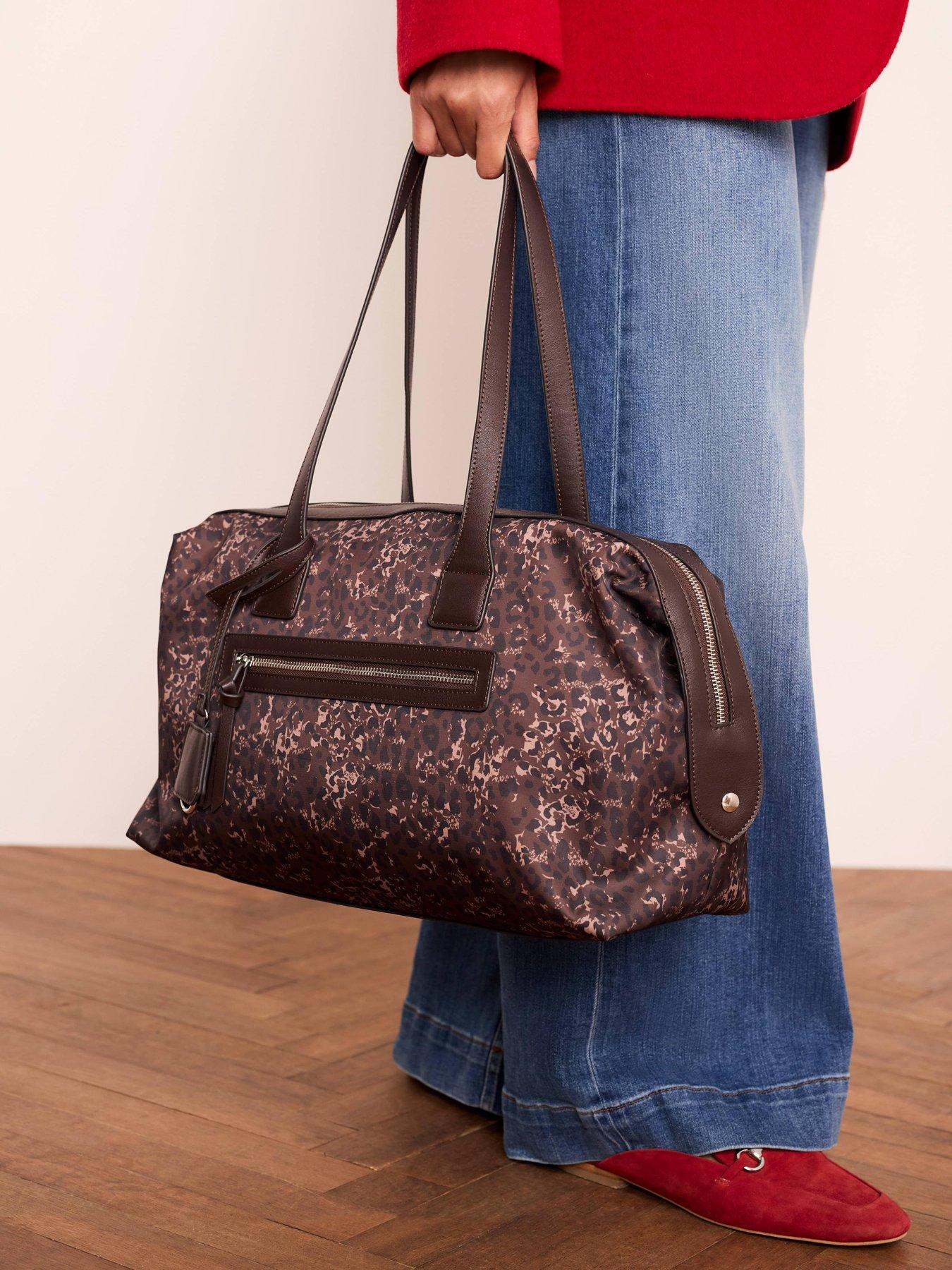 Image 2 of 4 of Mint Velvet Gina Leopard Weekender Bag - Brown